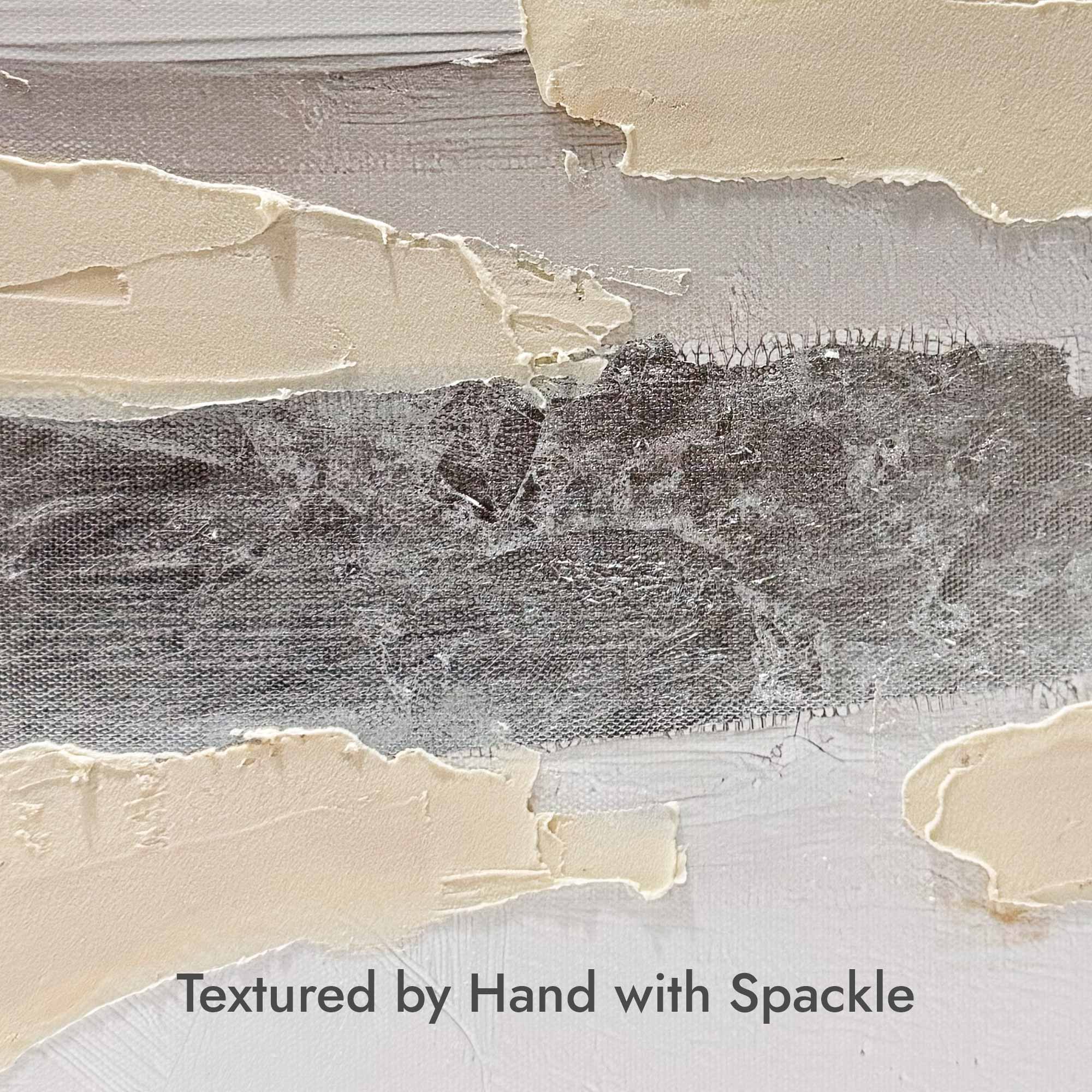 Interstellar Sands I - With Impasto and Silver Leaf