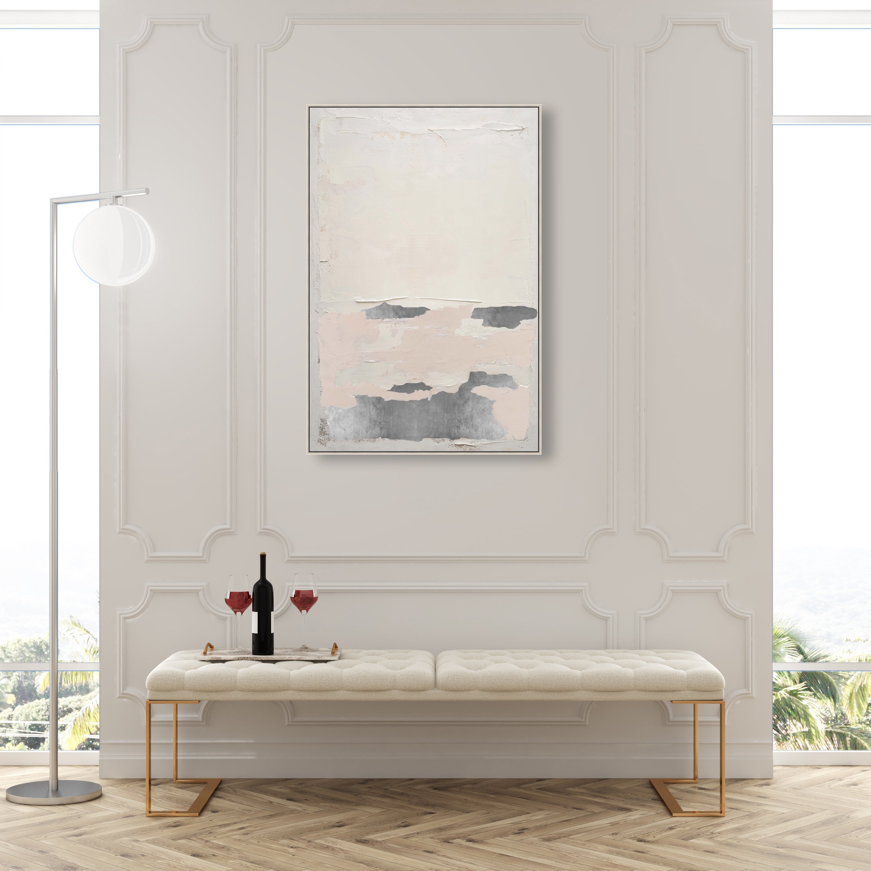 Wallborn I - With Impasto and Silver Leaf