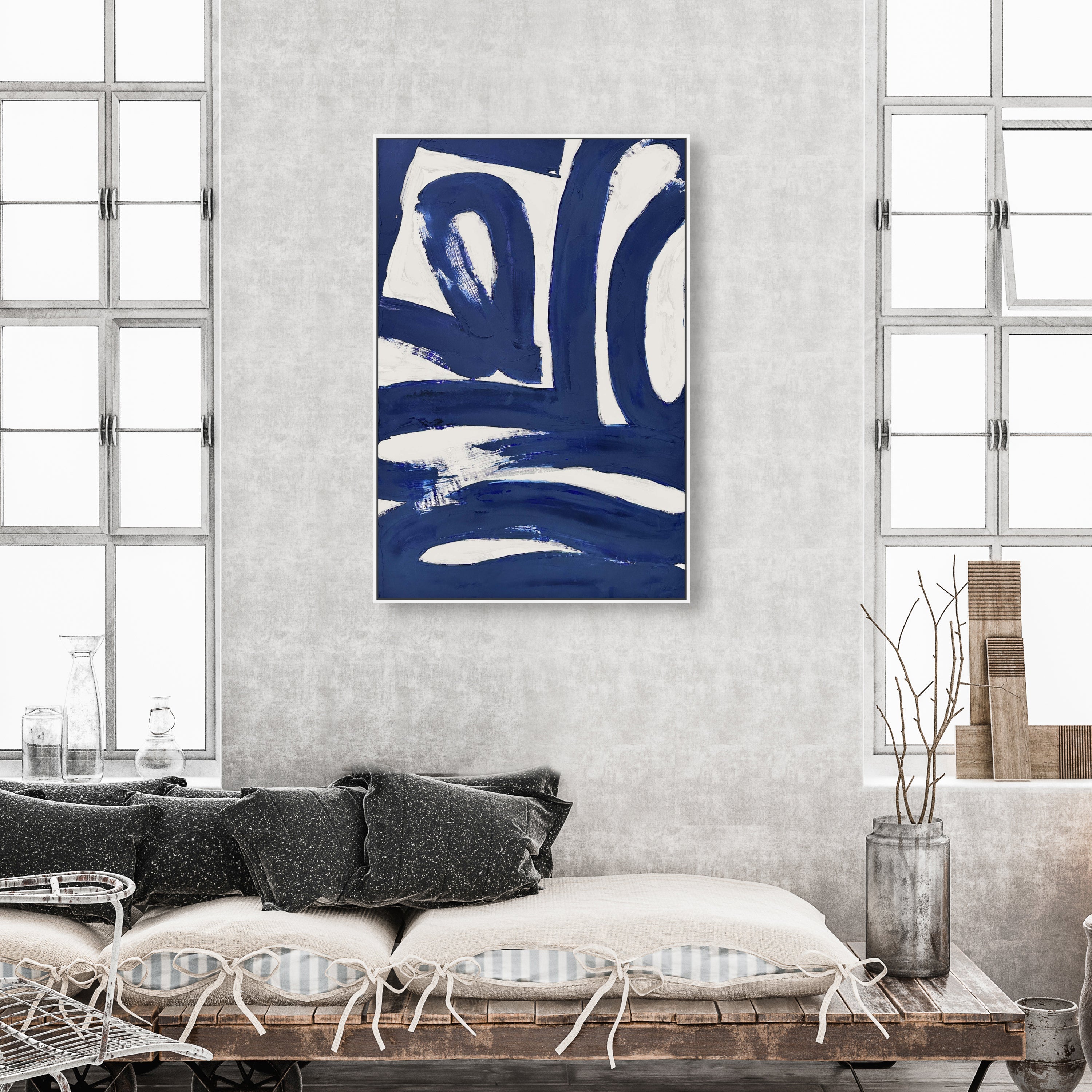 Blue 4 - With Impasto Paint Texture