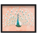 Peach Peacock Preppy | Hand Embellished Diamond Dust