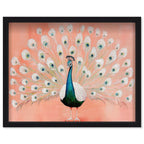 Peach Peacock Preppy | Hand Embellished Diamond Dust