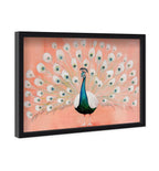 Peach Peacock Preppy | Hand Embellished Diamond Dust