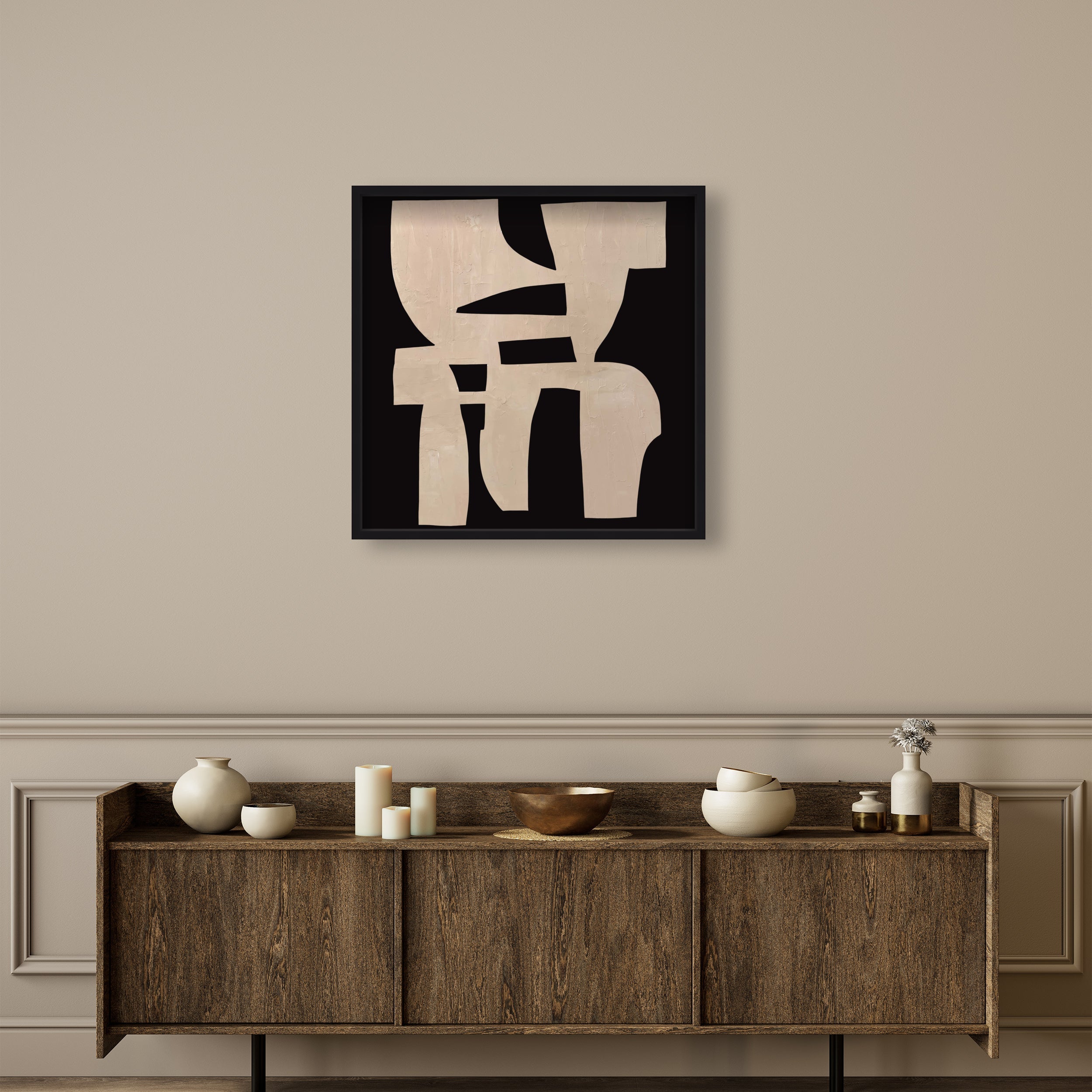 Monochrome Puzzle - Sculptural 3D Wall Decor Secondary image