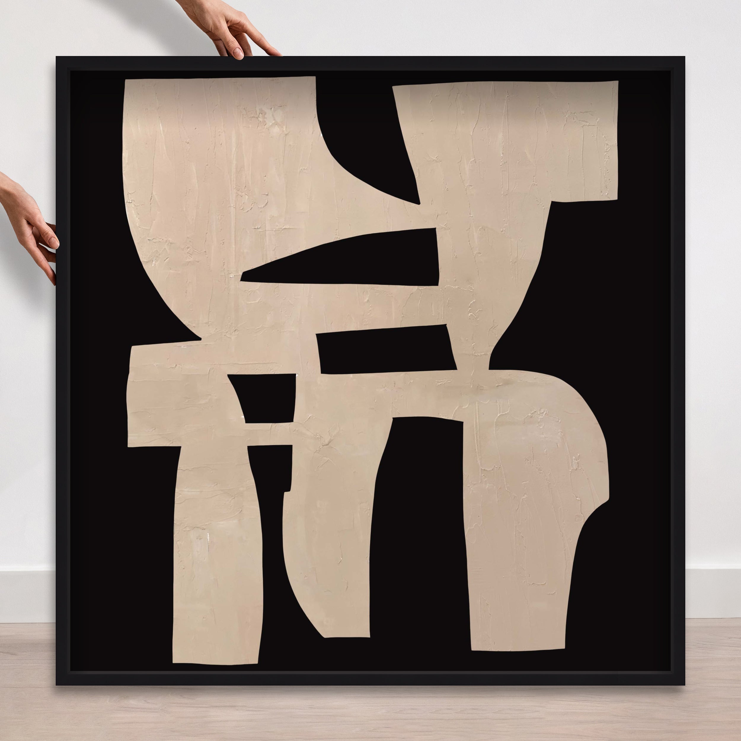 Monochrome Puzzle - Sculptural 3D Wall Decor