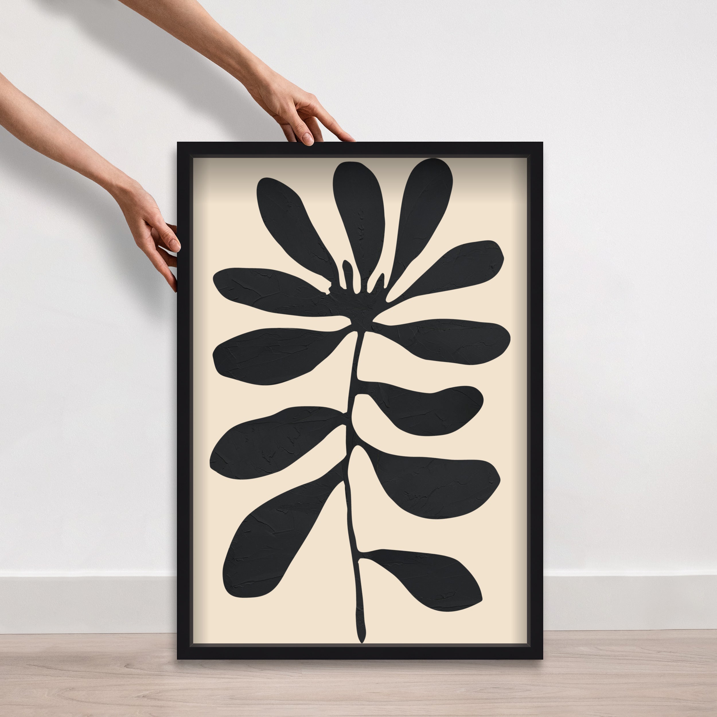 Fronds of Nightfall III - Sculptural 3D Wall Decor