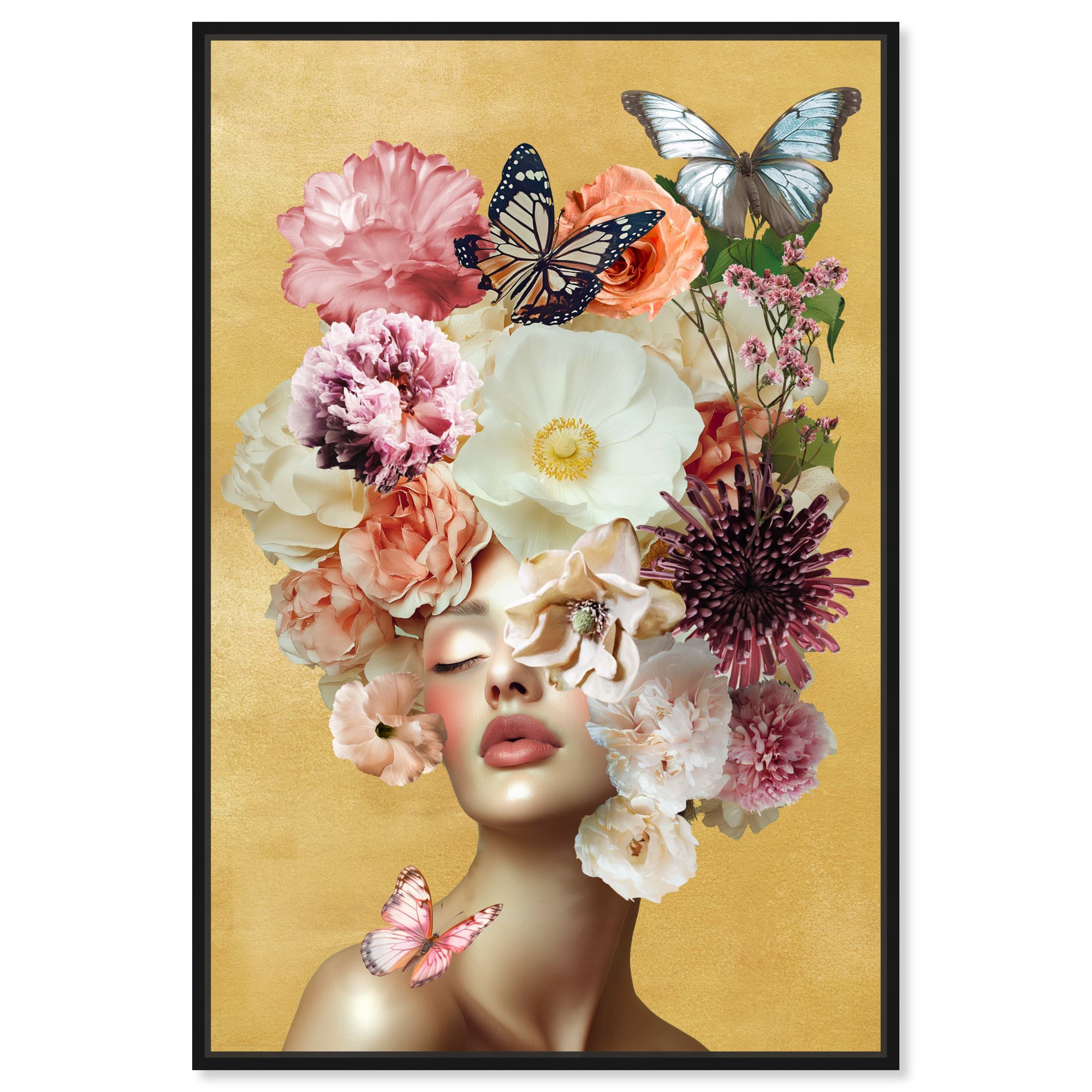 Butterfly Lover II | Hand Embellished Gold Leaf Art