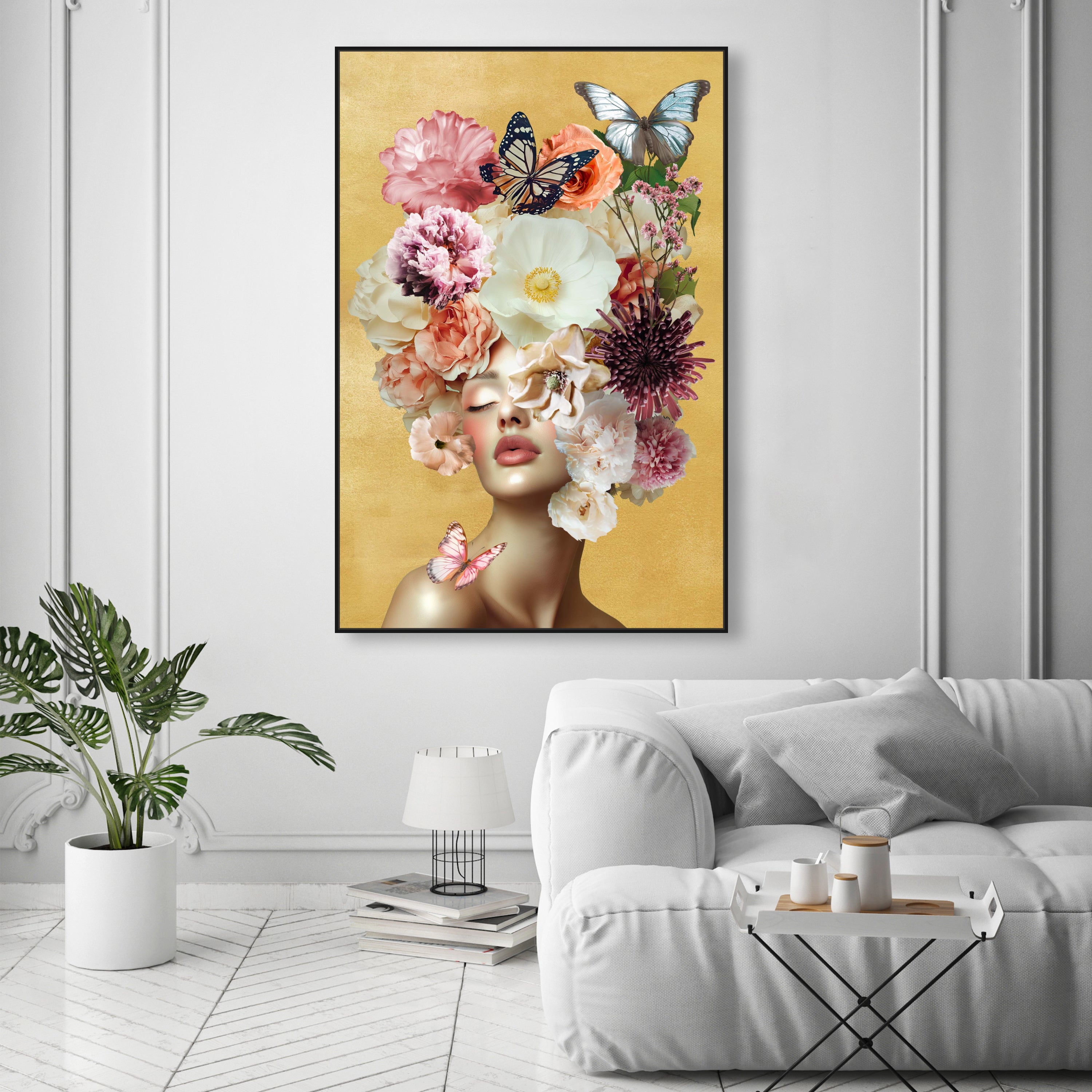 Butterfly Lover II | Hand Embellished Gold Leaf Art