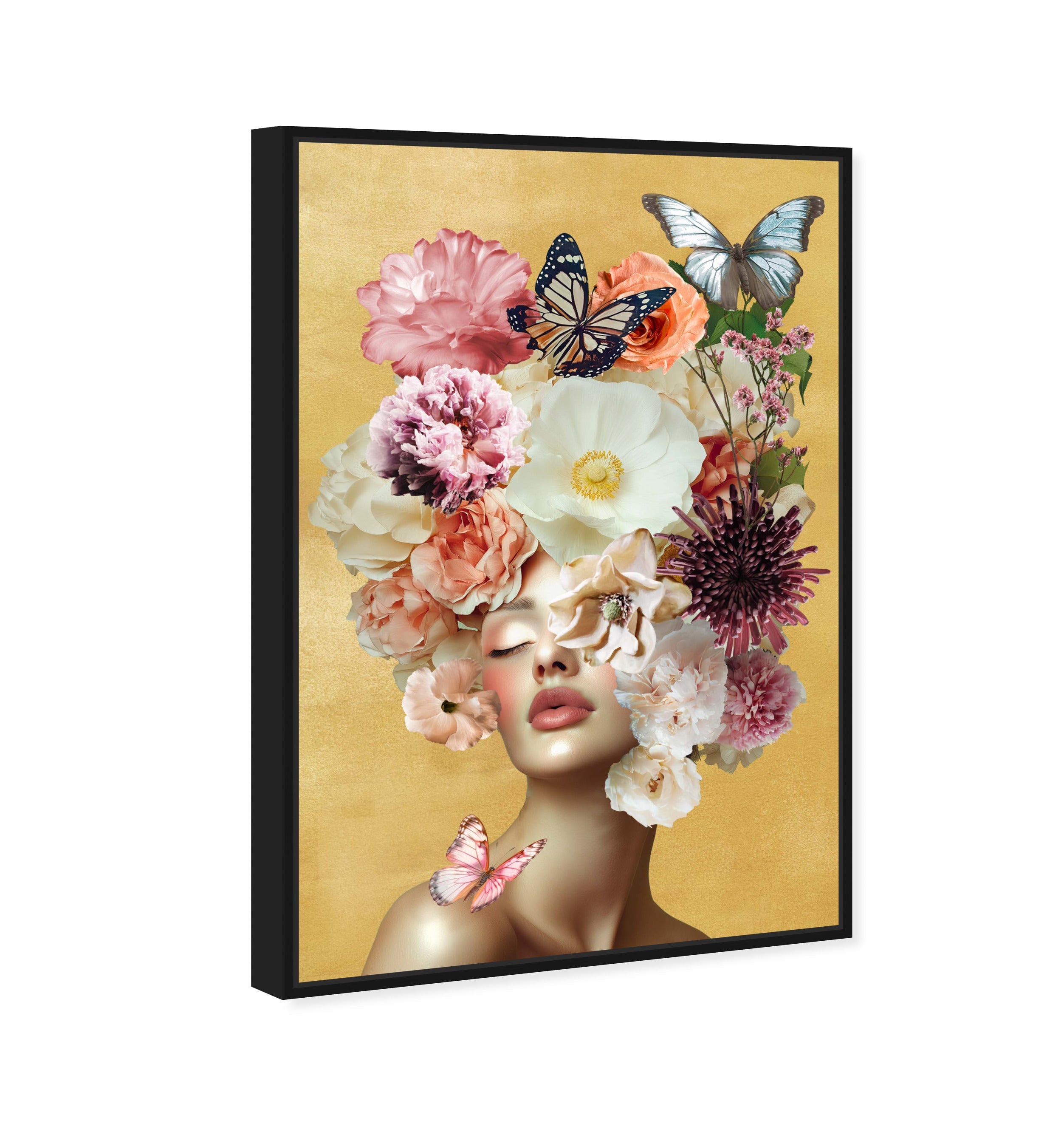 Butterfly Lover II | Hand Embellished Gold Leaf Art Secondary image