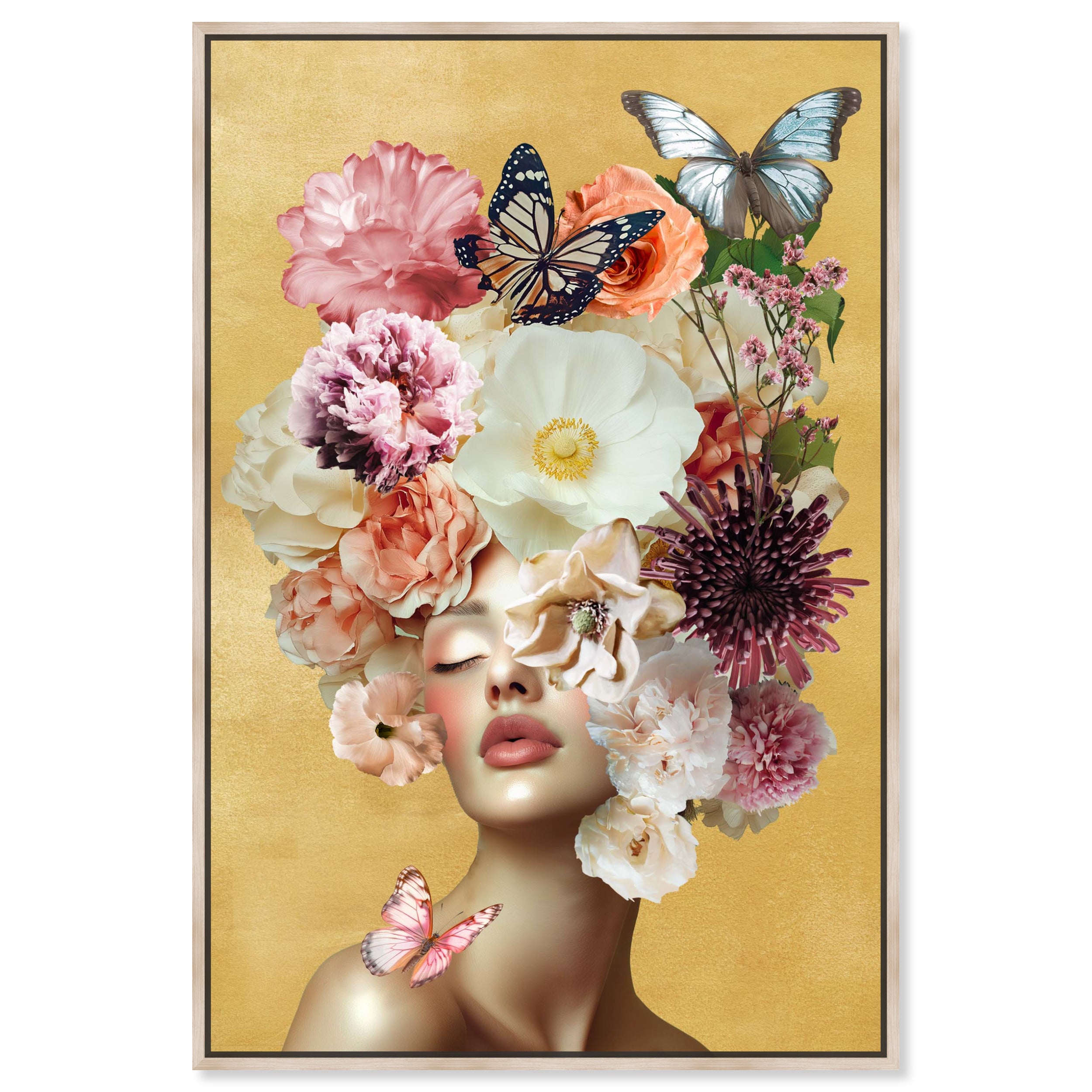 Butterfly Lover II | Hand Embellished Gold Leaf Art