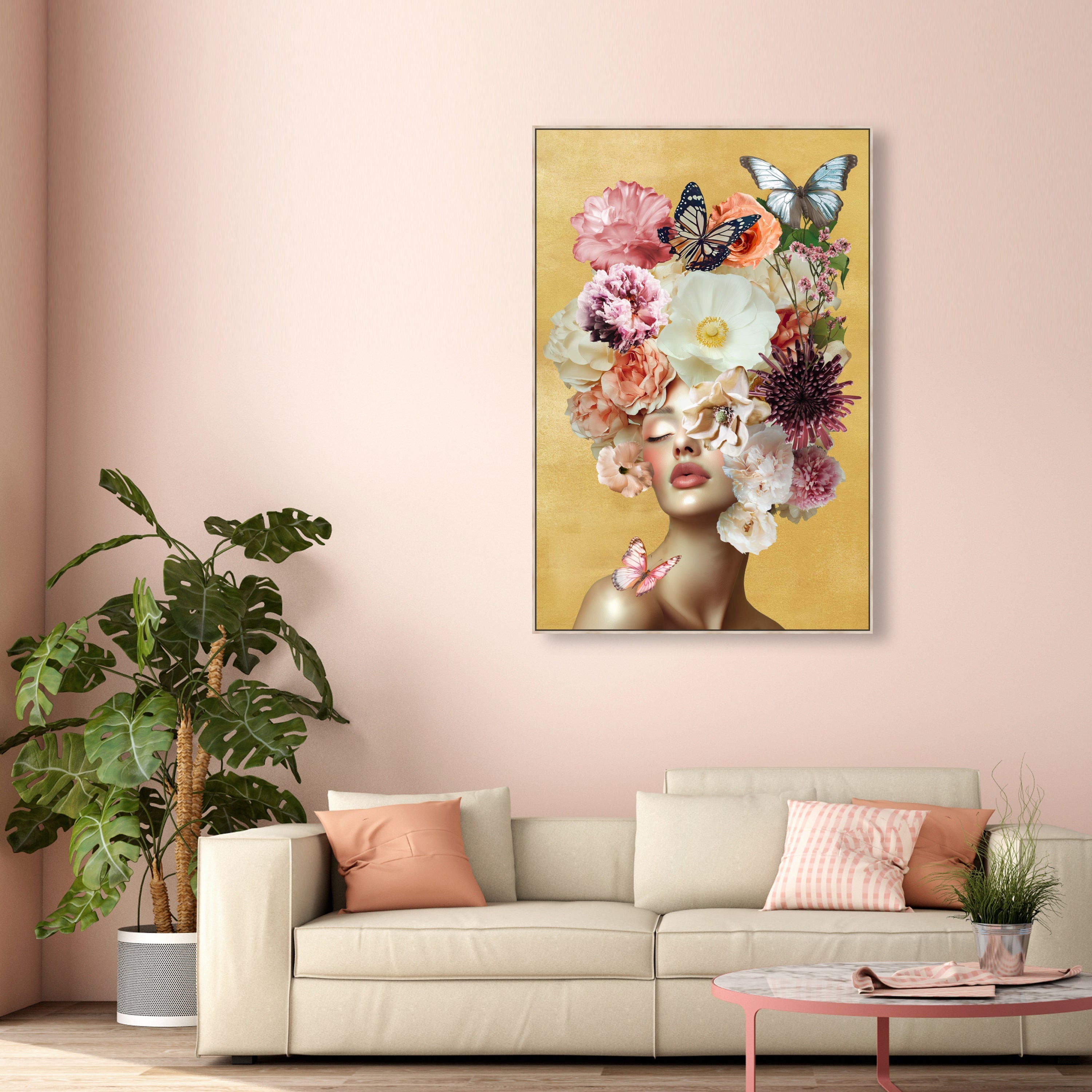 Butterfly Lover II | Hand Embellished Gold Leaf Art