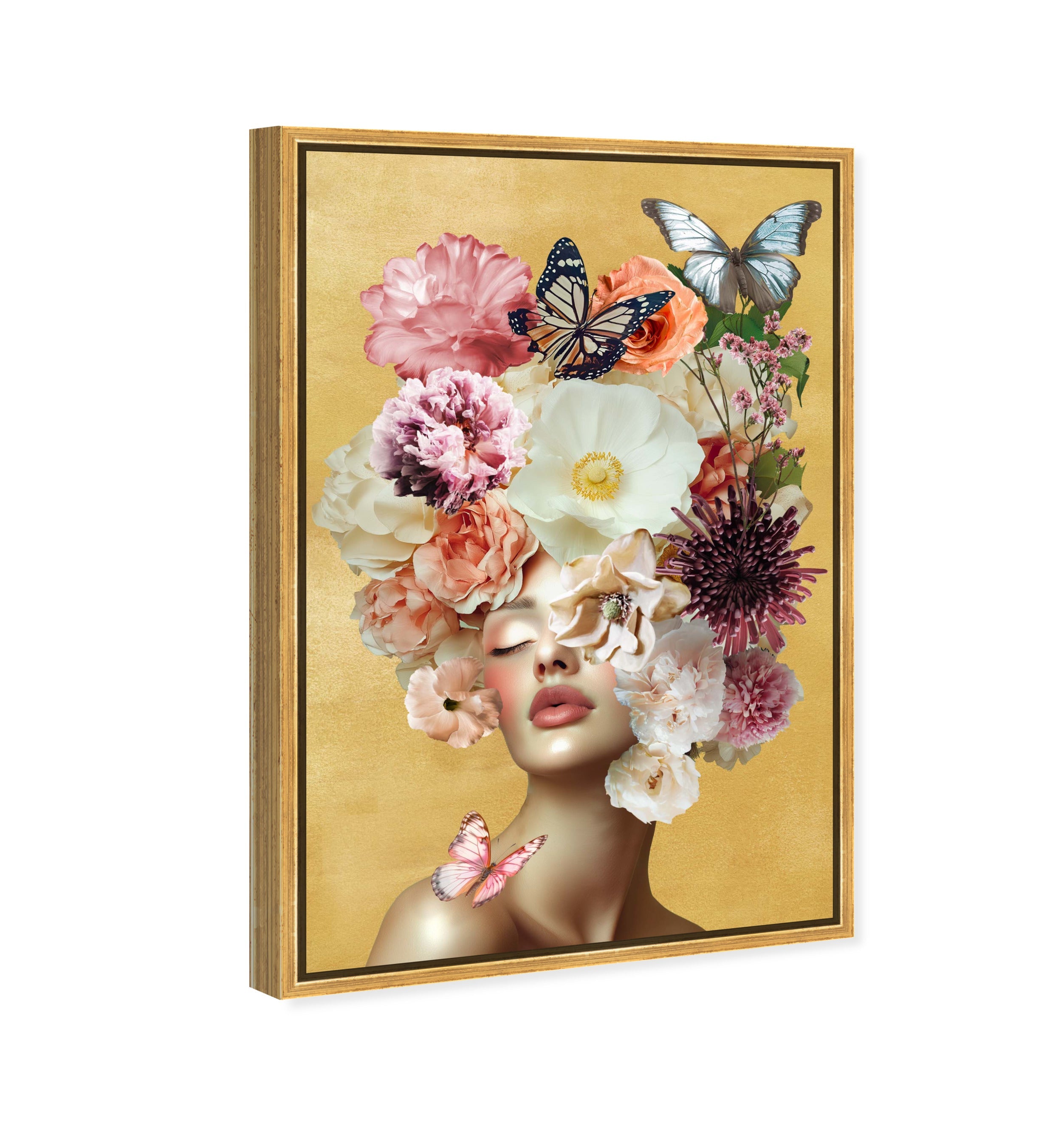 Butterfly Lover II | Hand Embellished Gold Leaf Art