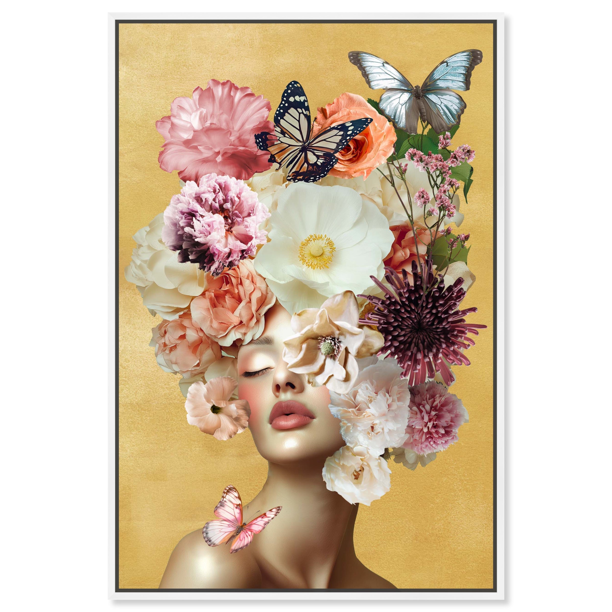 Butterfly Lover II | Hand Embellished Gold Leaf Art