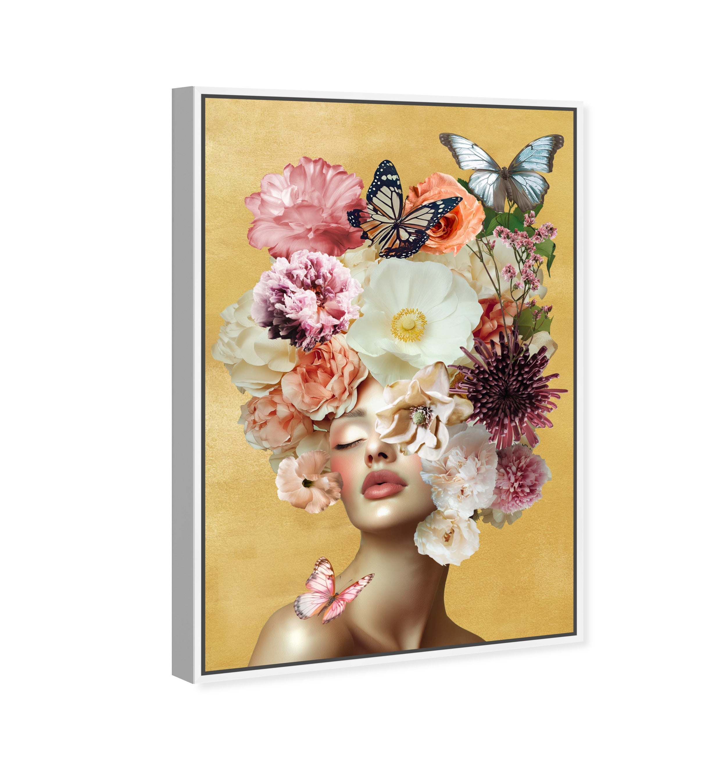 Butterfly Lover II | Hand Embellished Gold Leaf Art