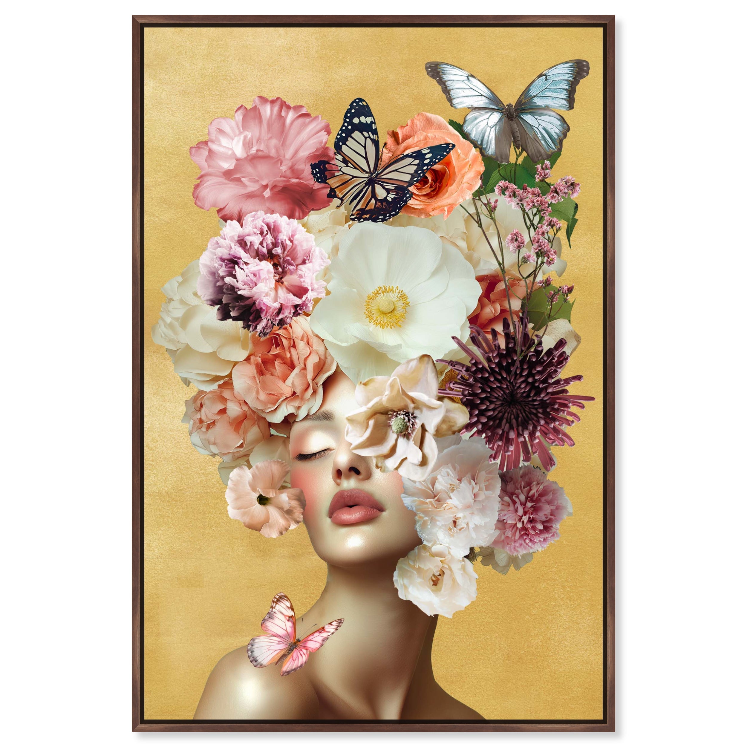 Butterfly Lover II | Hand Embellished Gold Leaf Art