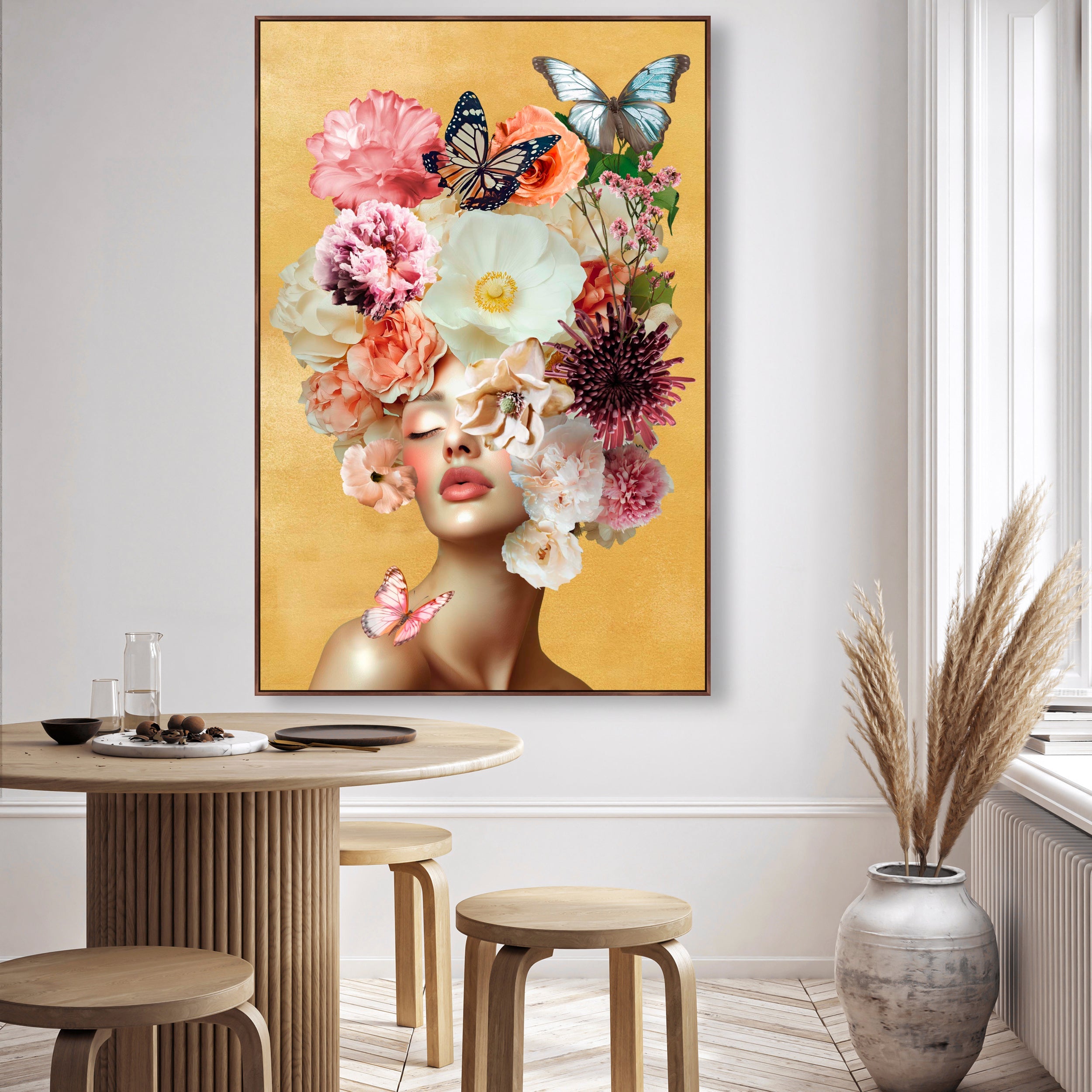 Butterfly Lover II | Hand Embellished Gold Leaf Art