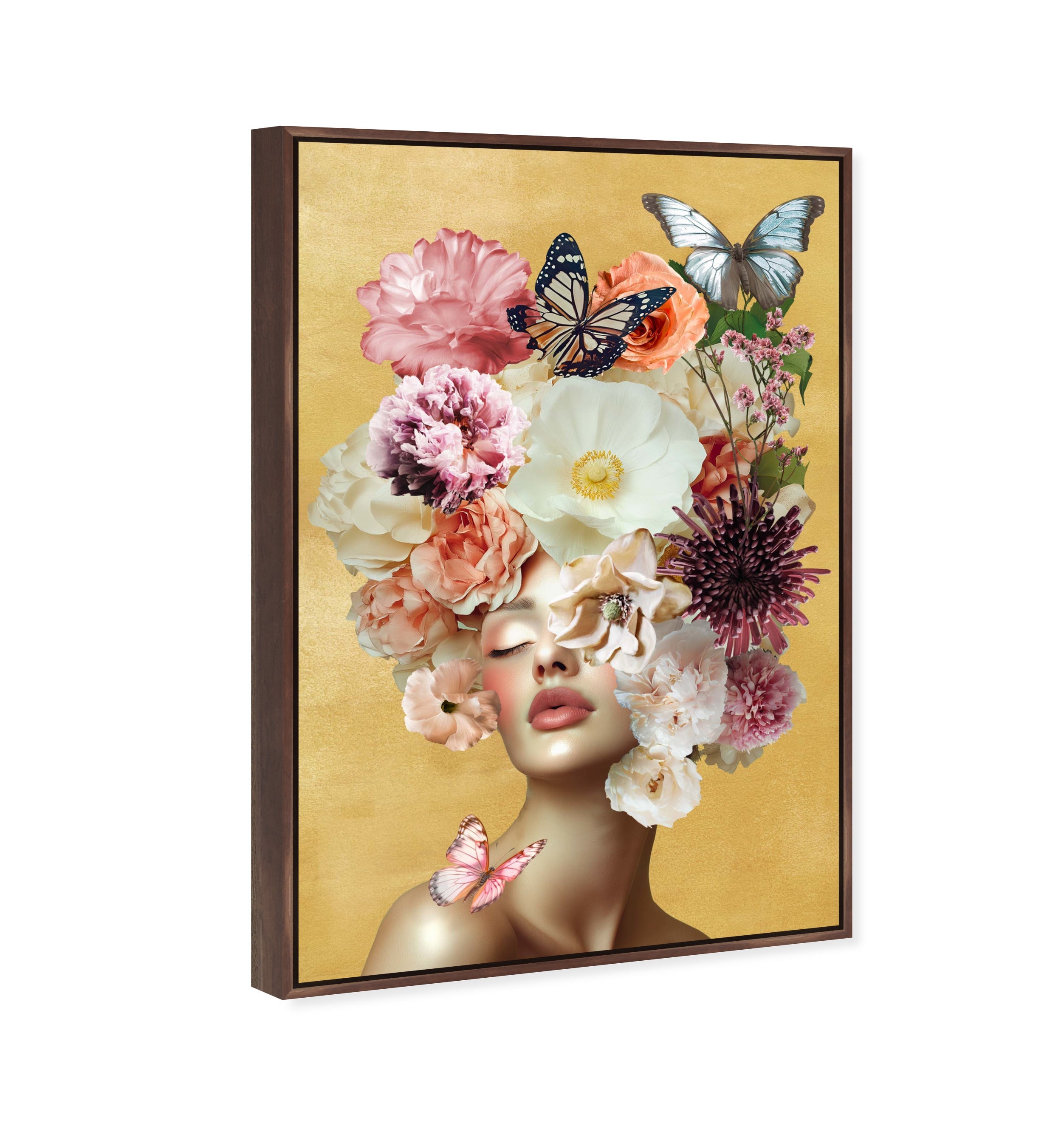 Butterfly Lover II | Hand Embellished Gold Leaf Art