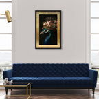 Peacock's Crown II - With Hand-Applied Gold Leaf & Glitter