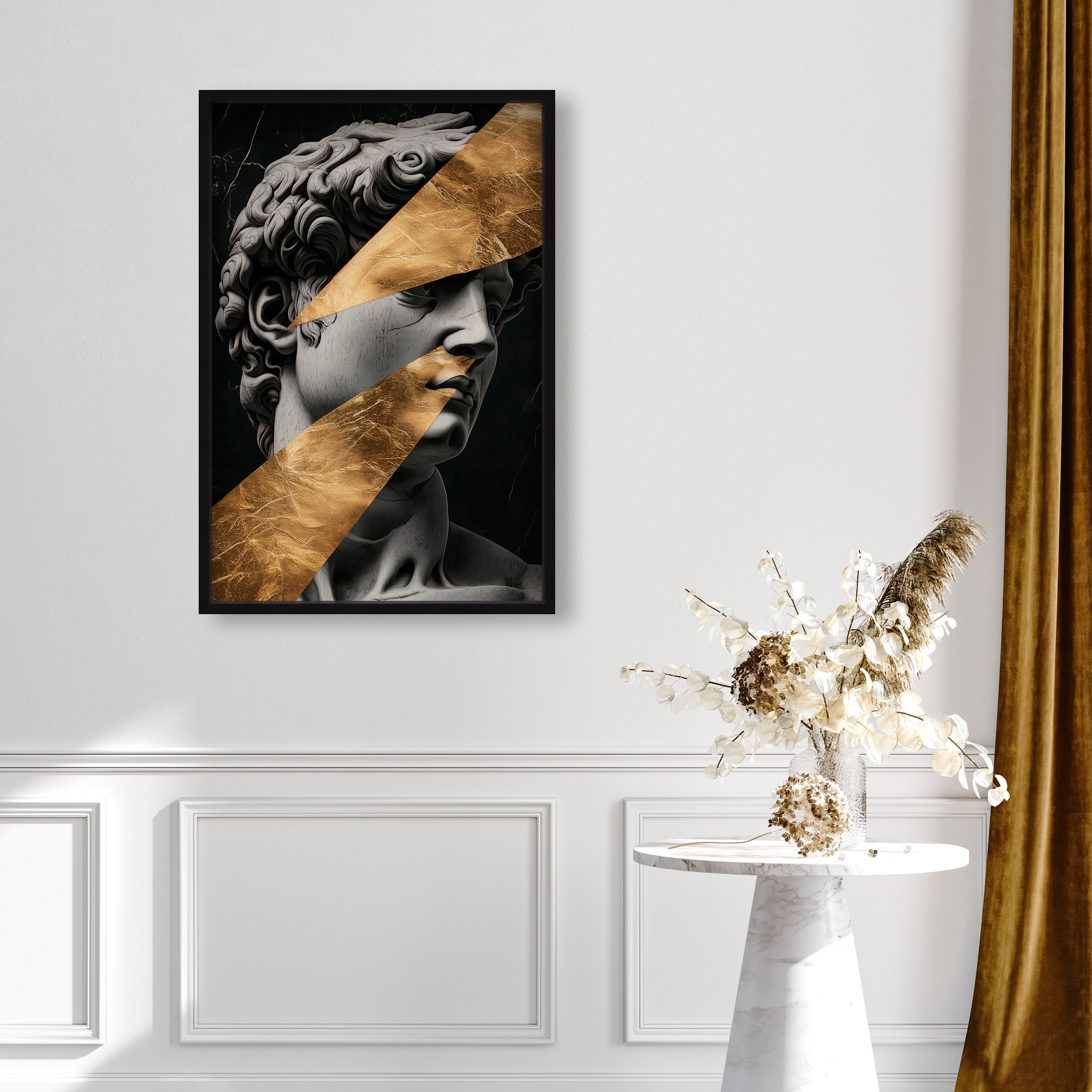 Statue Statues II - With Hand-Applied Gold Leaf