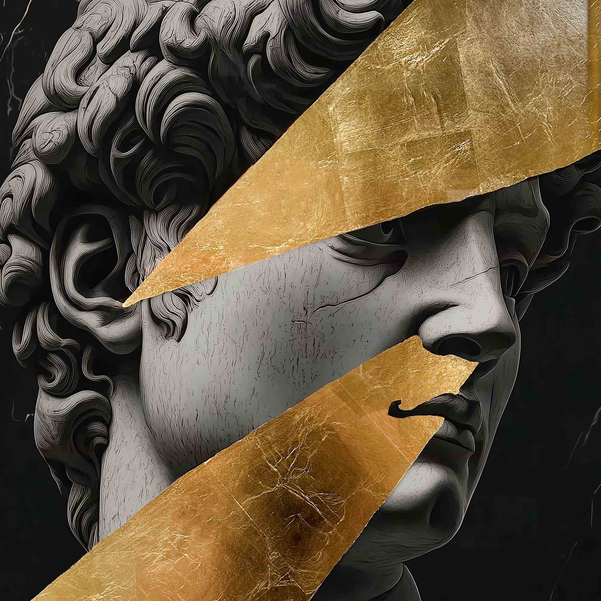 Statue Statues II - With Hand-Applied Gold Leaf