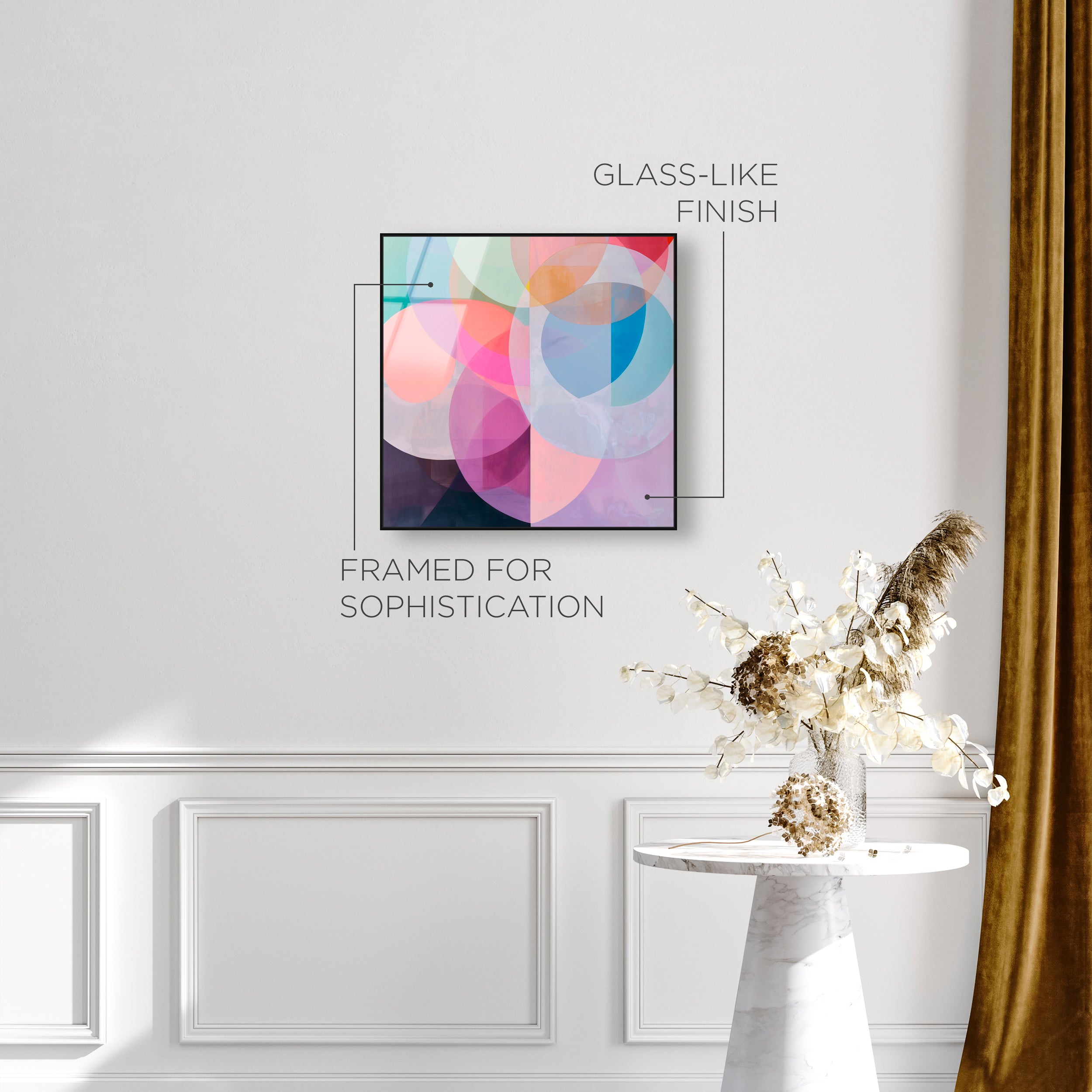 Prismatic Orbit I Square | Acrylic Panel