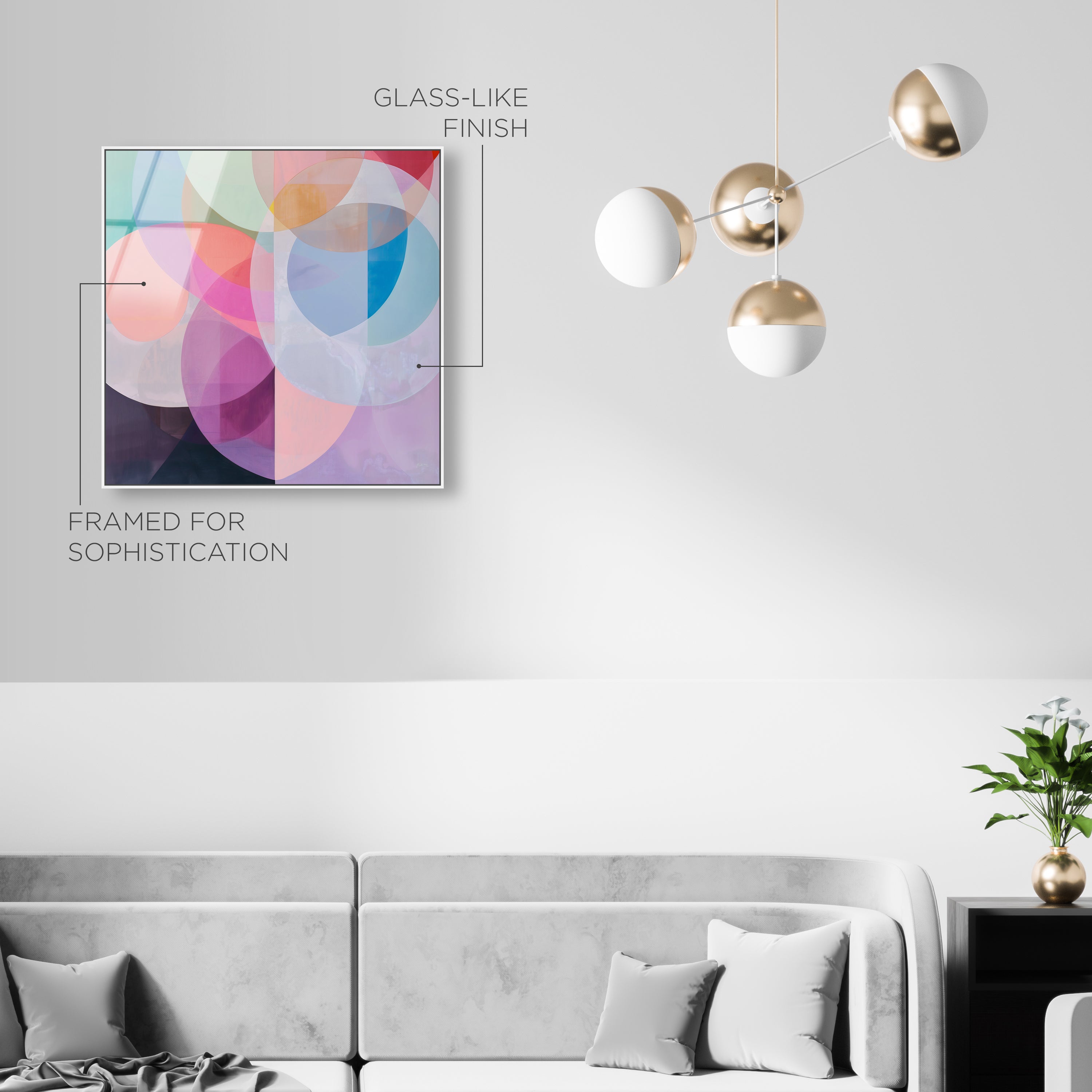 Prismatic Orbit I Square | Acrylic Panel