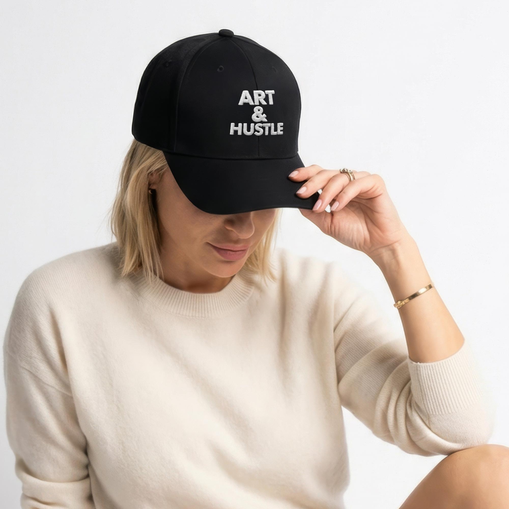 🖤 Art and Hustle Snapback Cap – Black Secondary image