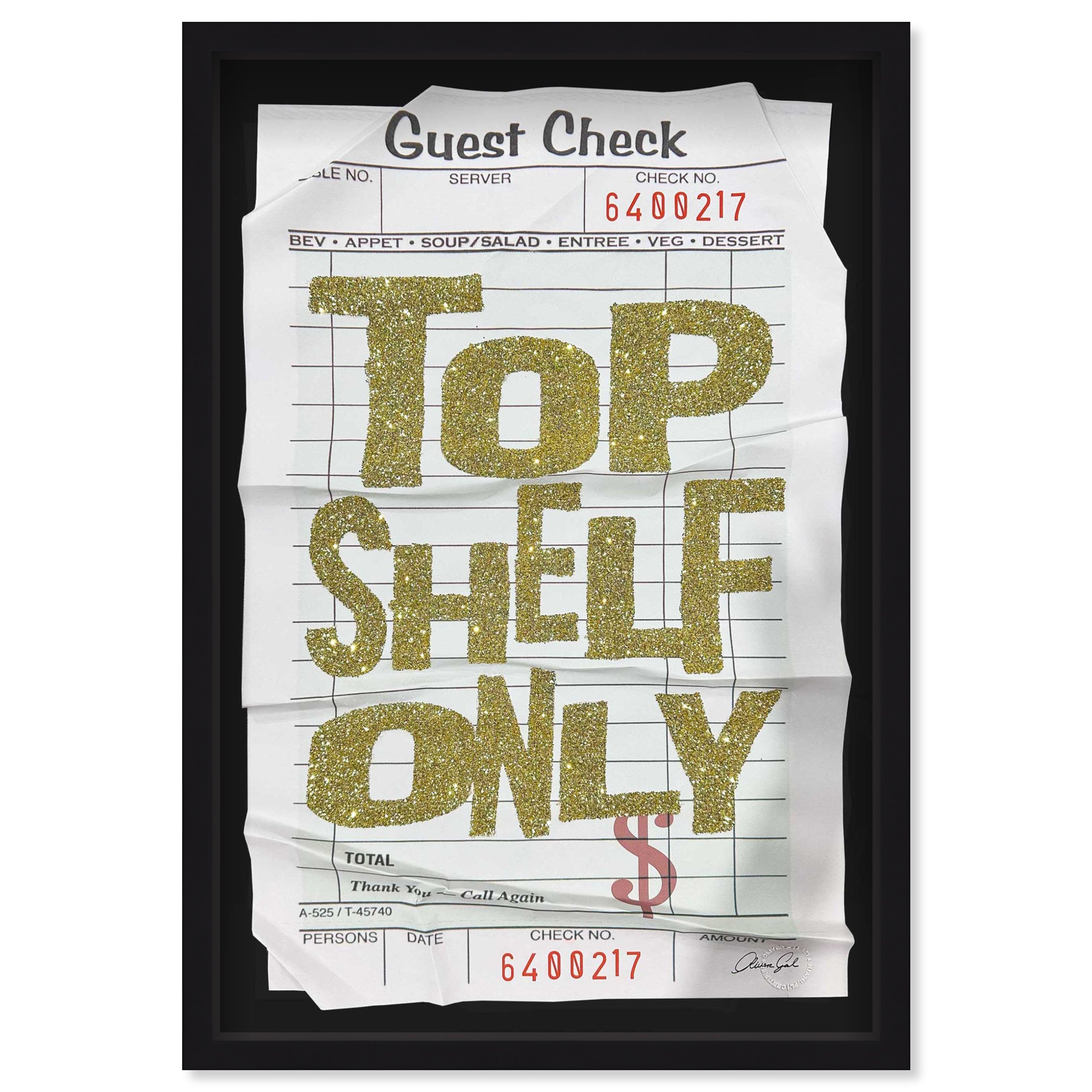 Top Shelf Gold Check | Limited Edition
