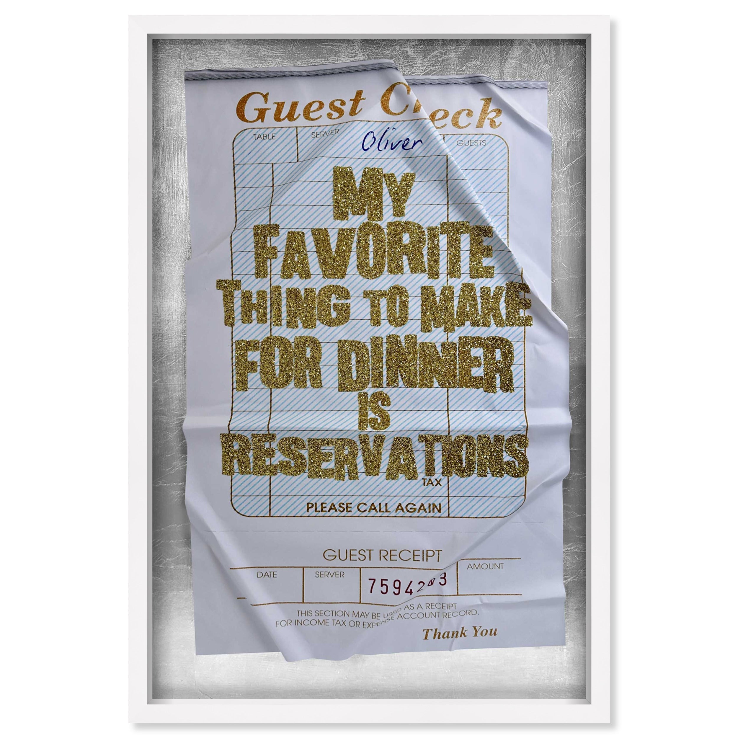 Reservations II Check | Limited Edition