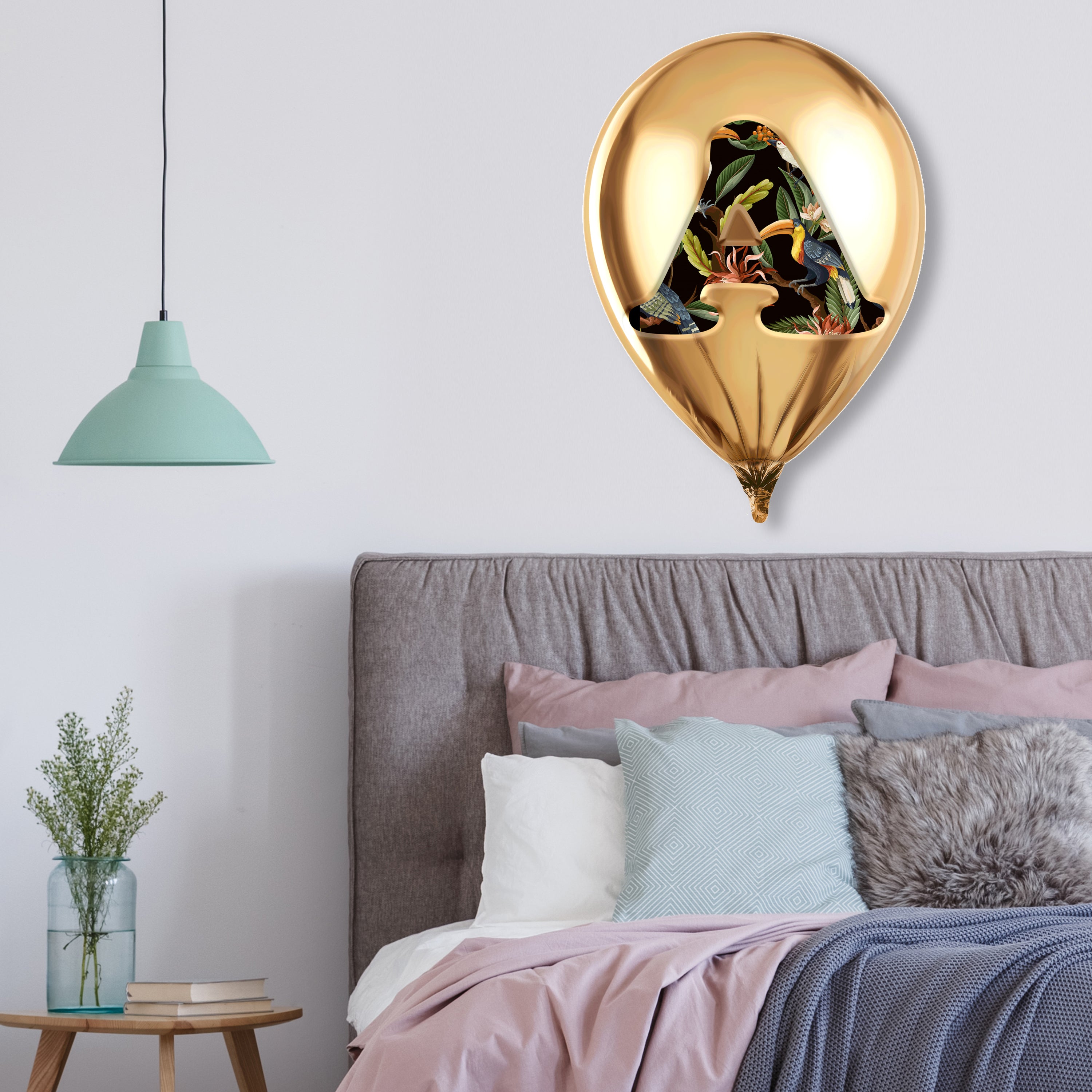 Gold Monogram Balloon