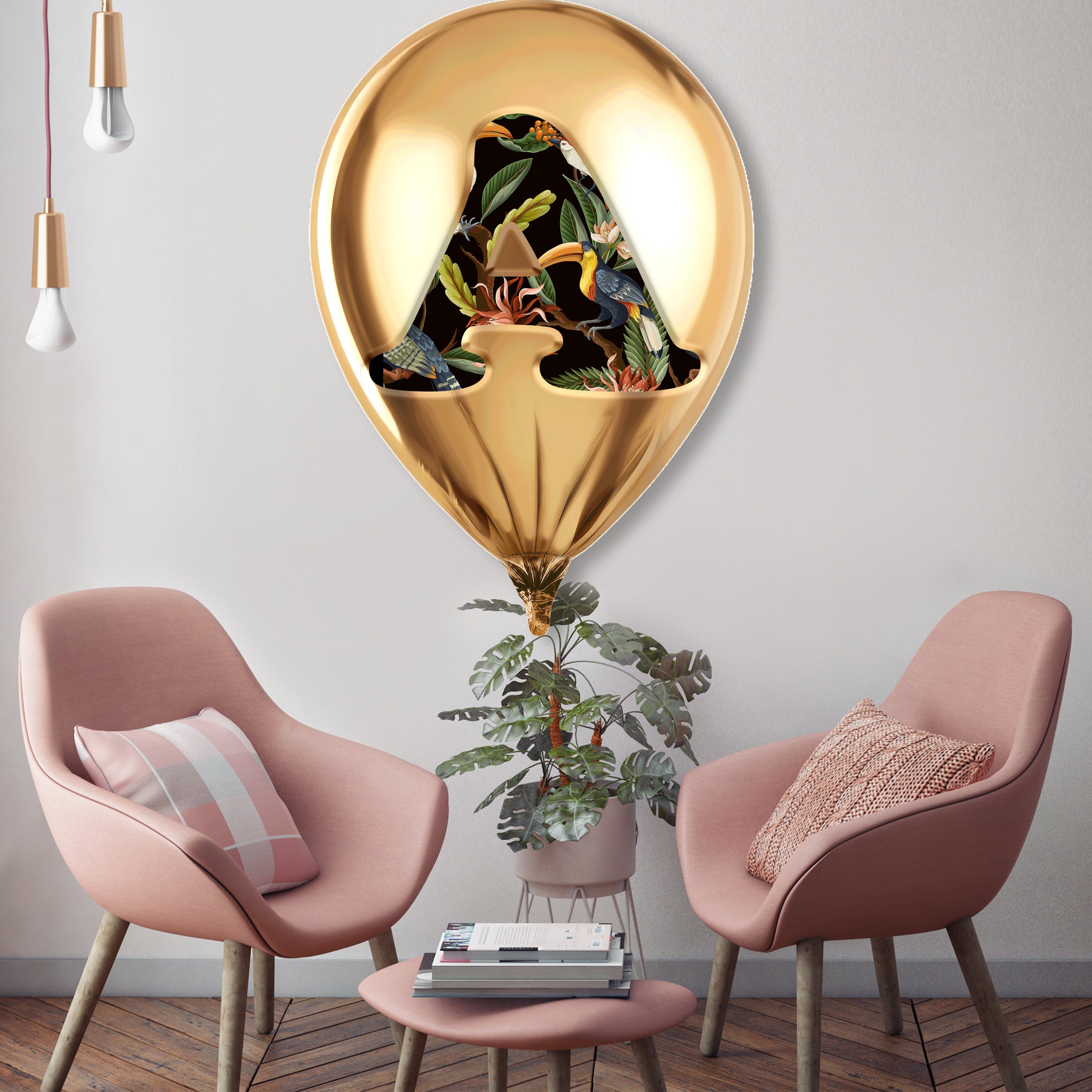 Monogram Balloons | Acrylic Silhouette