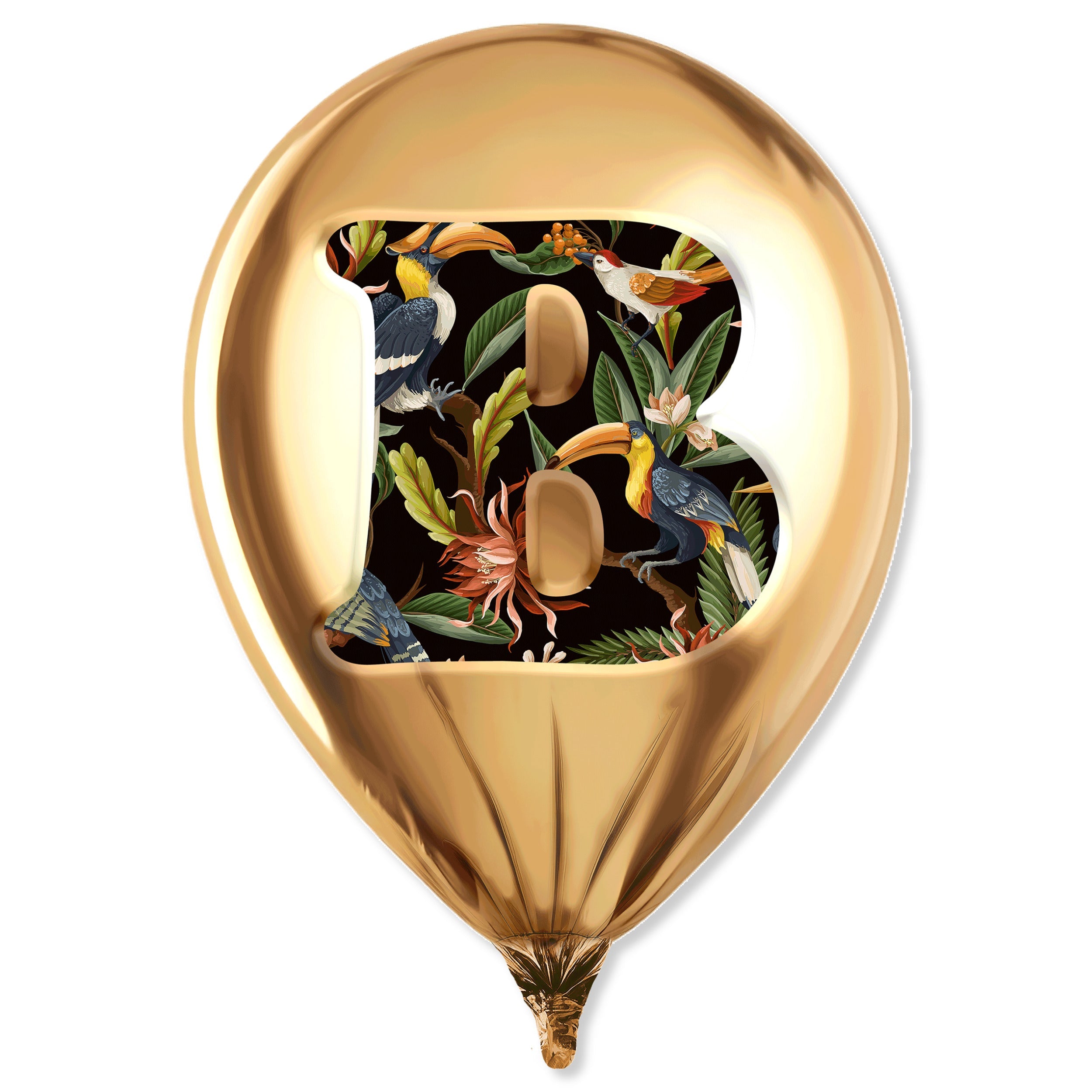 Gold Monogram Balloon