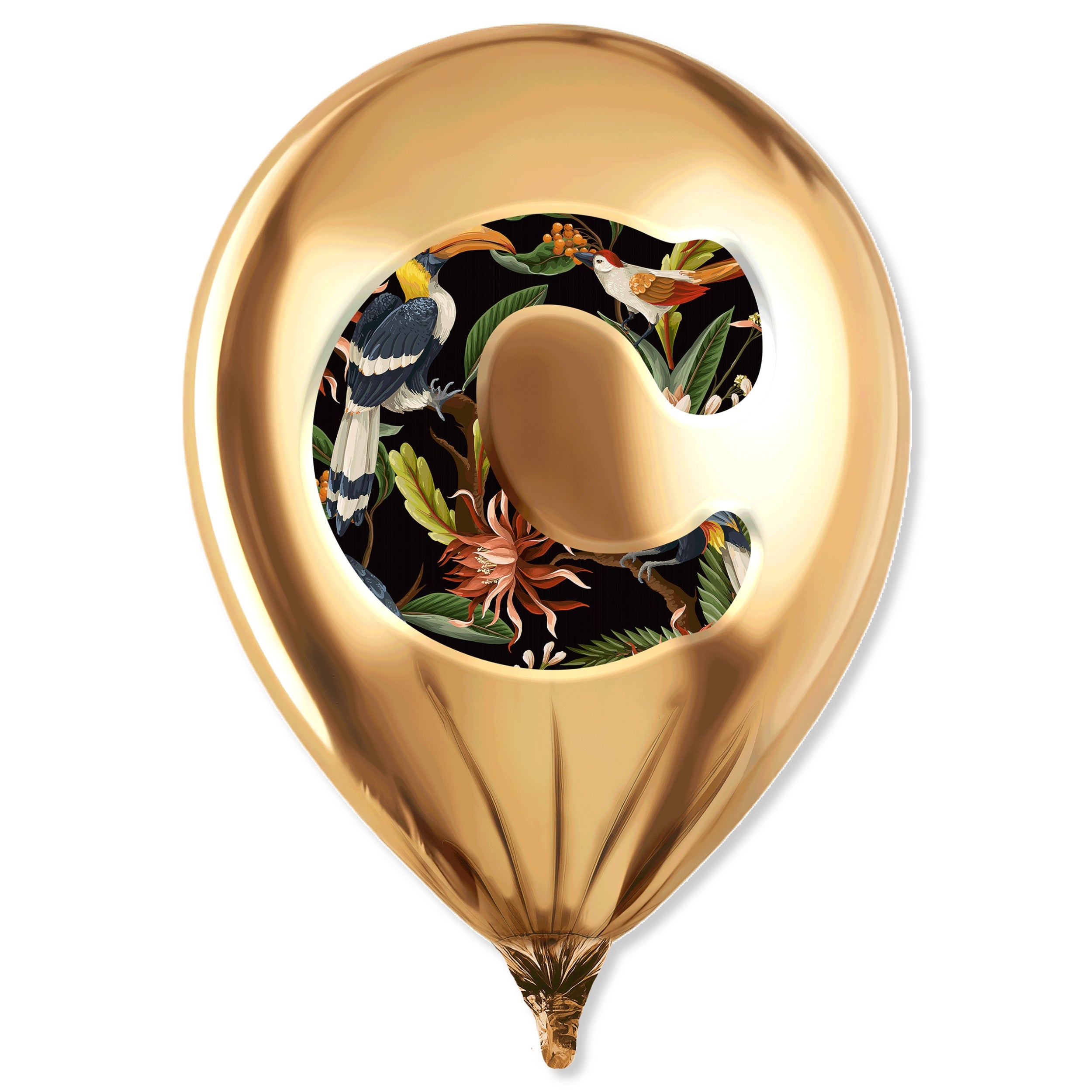 Gold Monogram Balloon