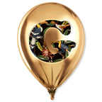Gold Monogram Balloon