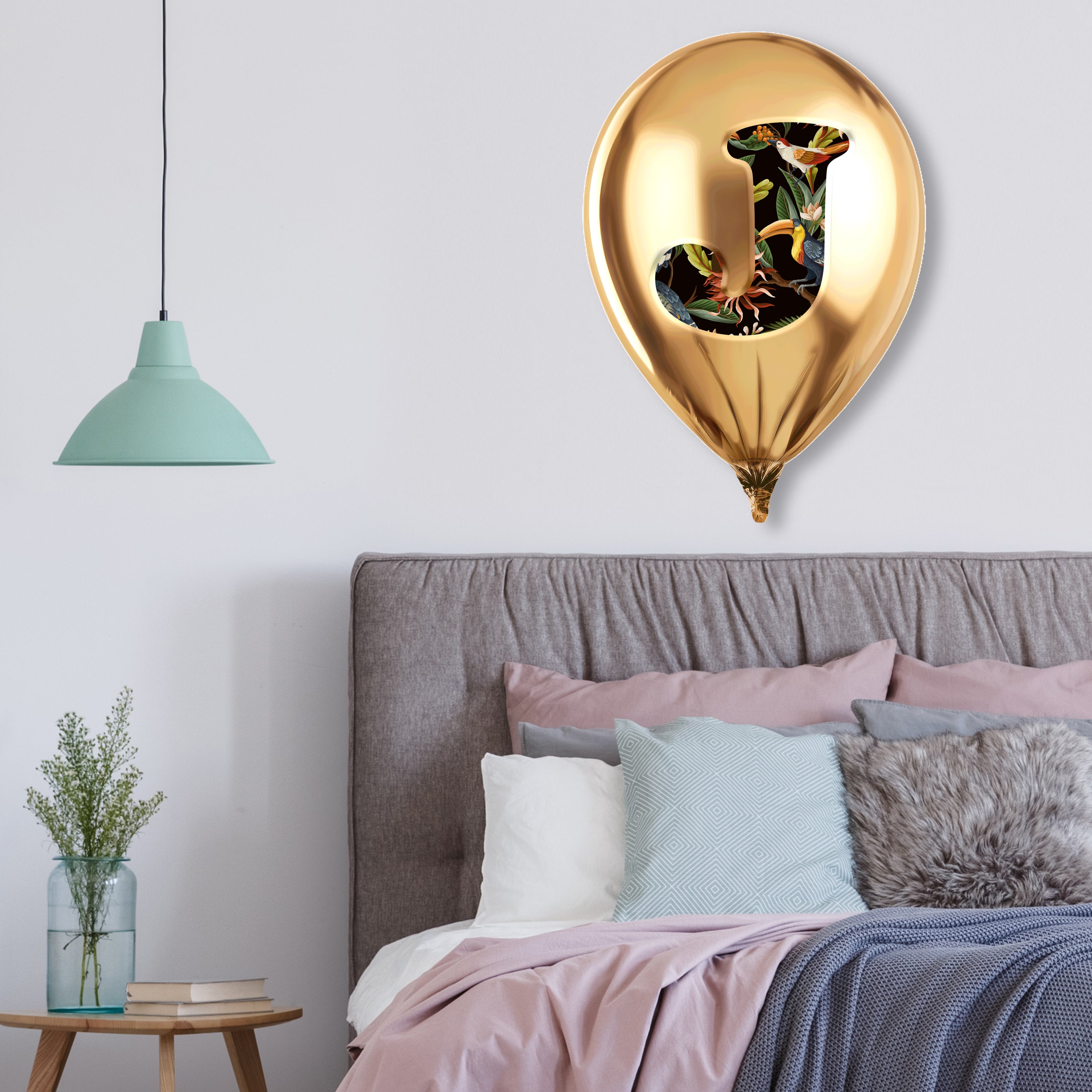 Gold Monogram Balloon