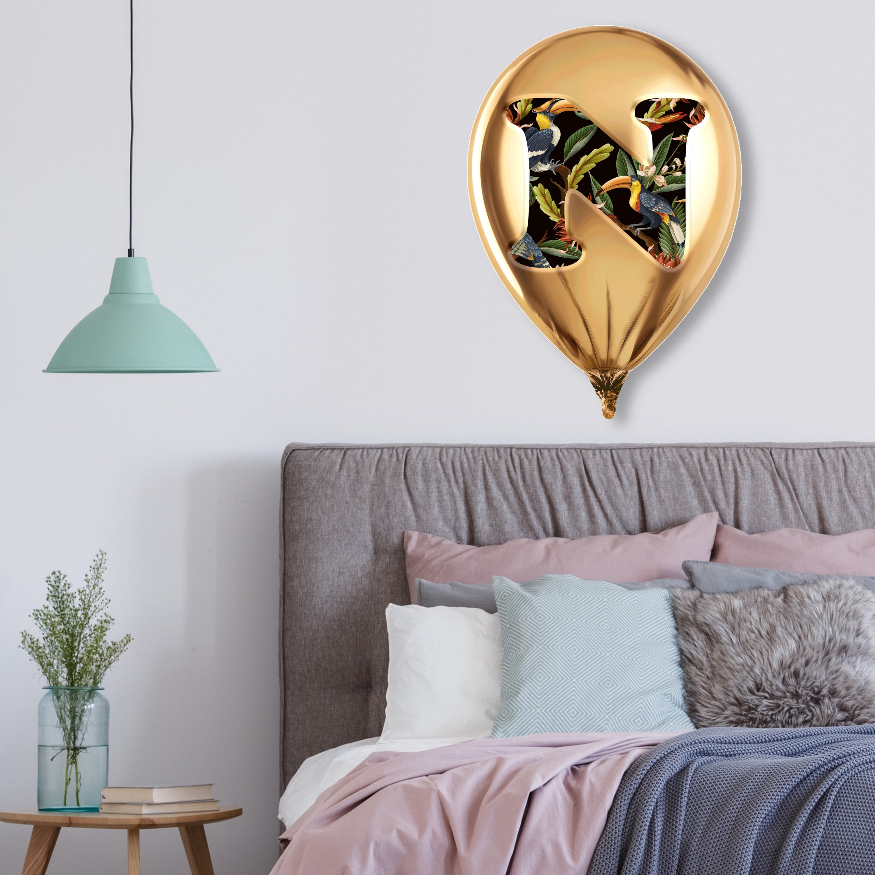Gold Monogram Balloon