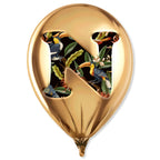 Gold Monogram Balloon