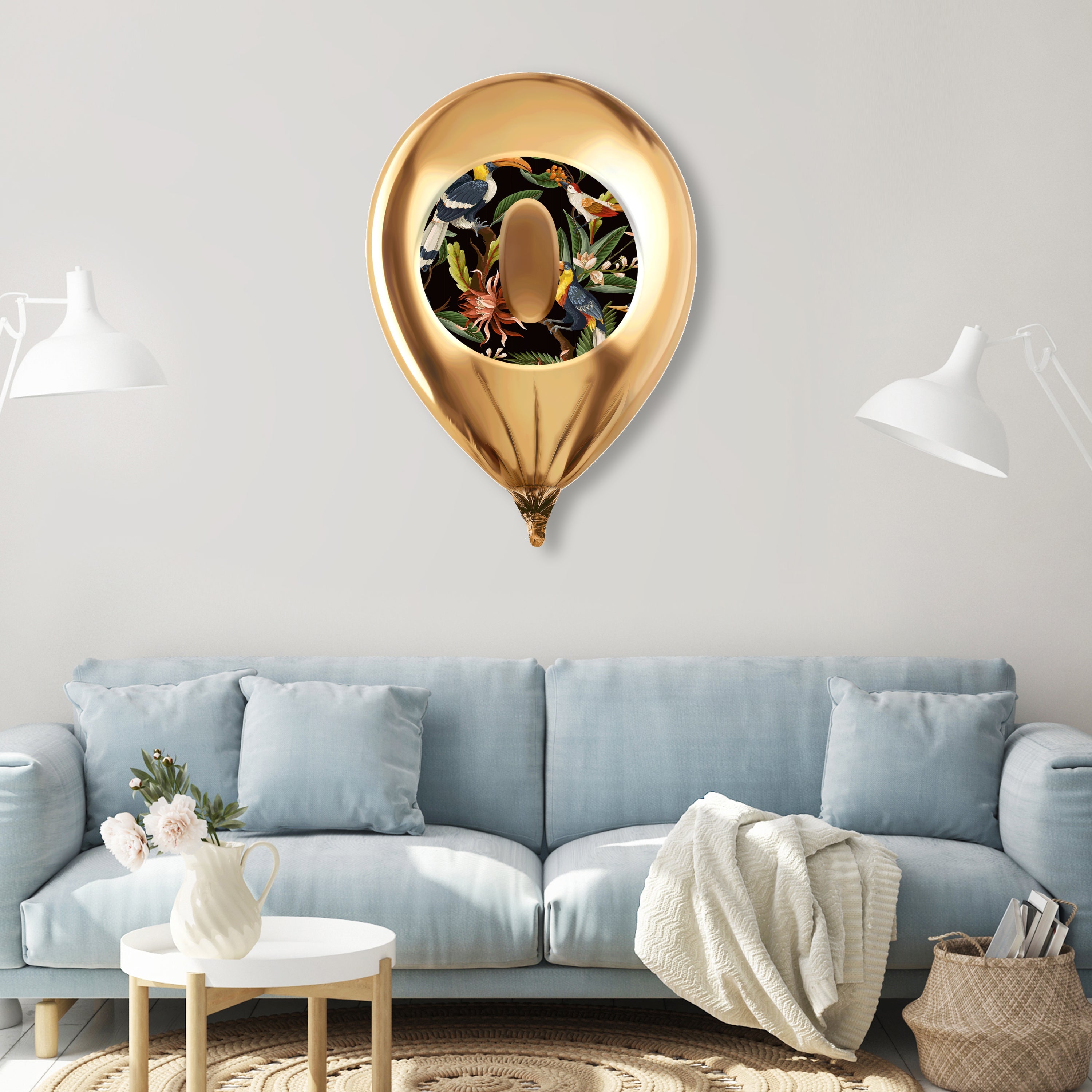 Gold Monogram Balloon