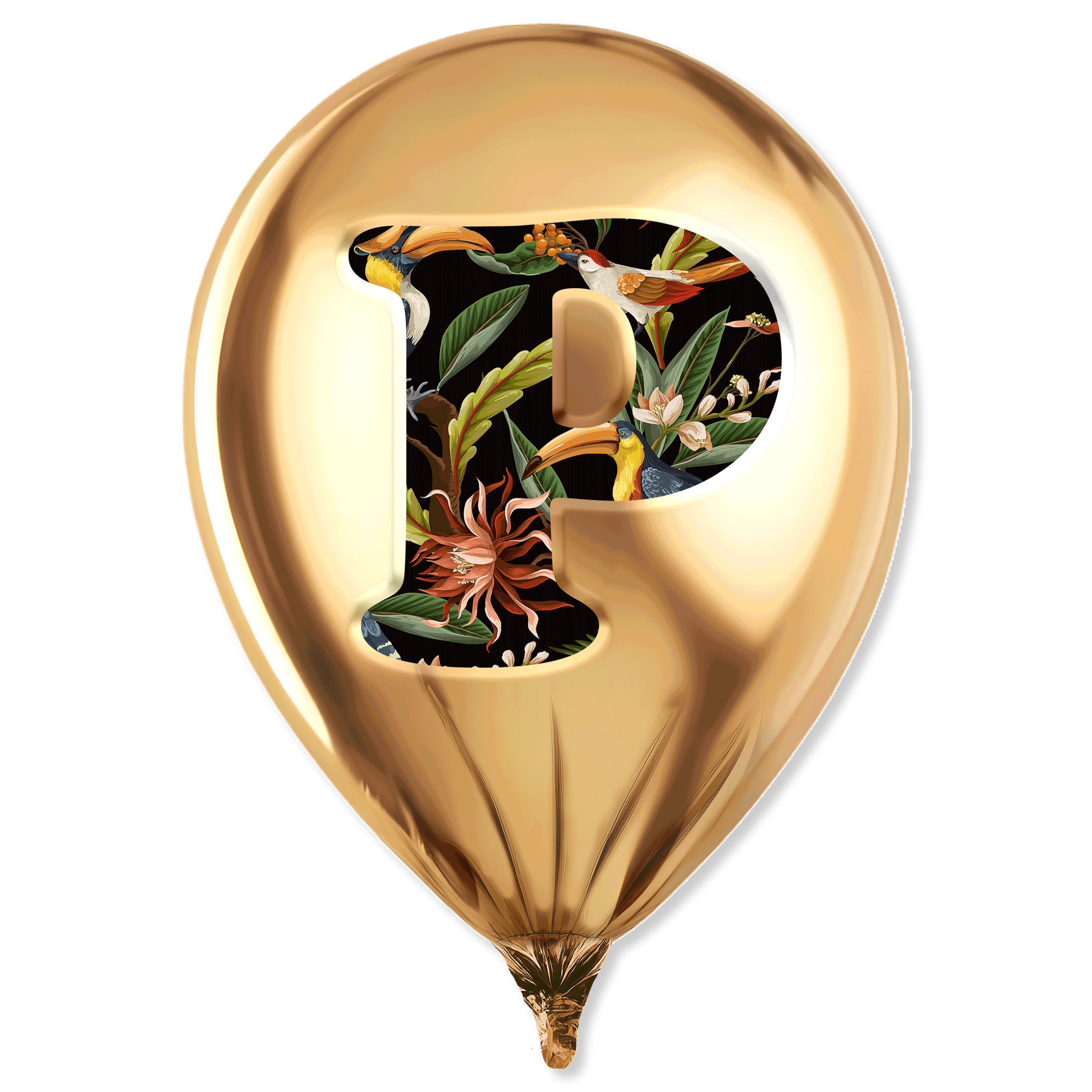 Gold Monogram Balloon