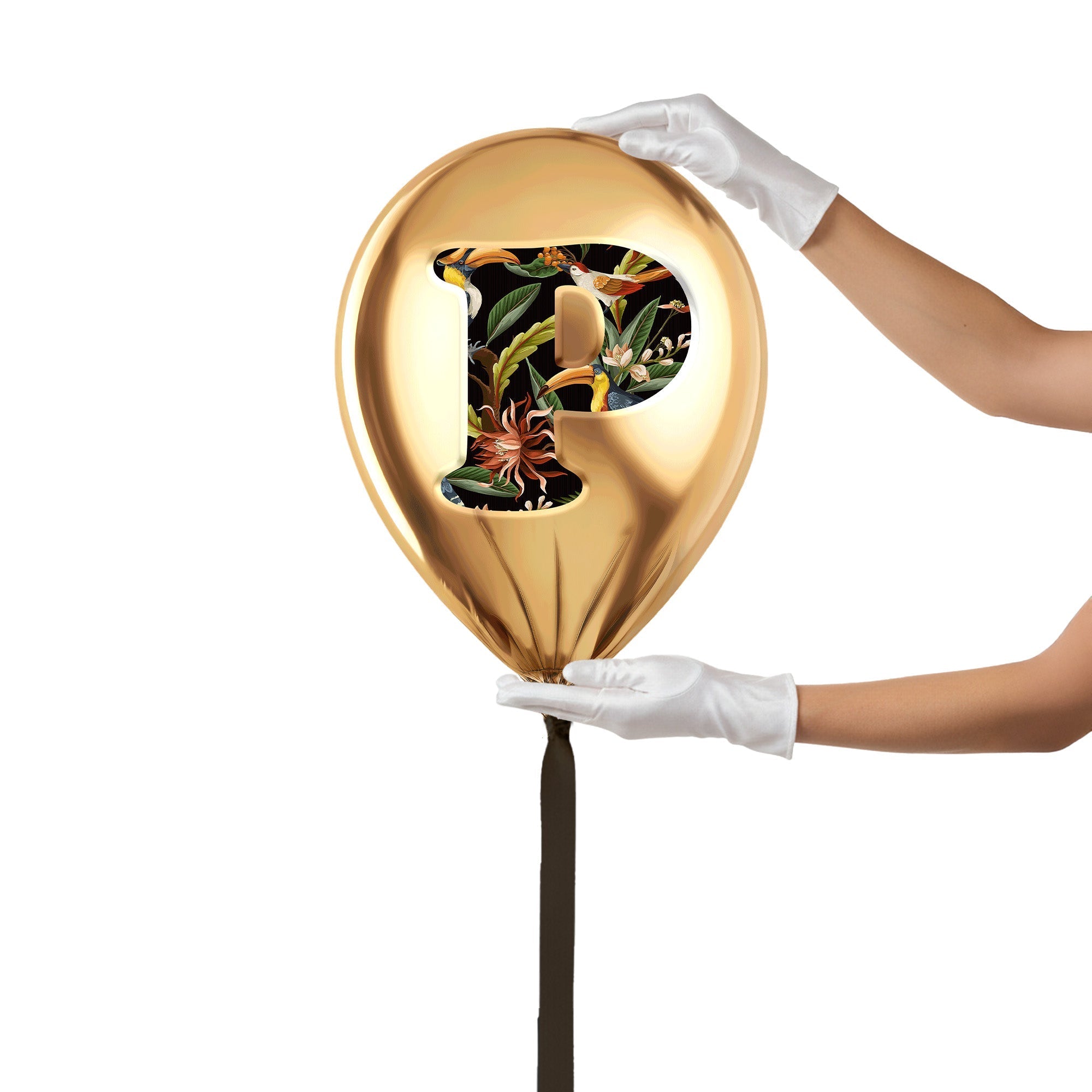 Gold Monogram Balloon