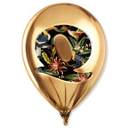 Gold Monogram Balloon