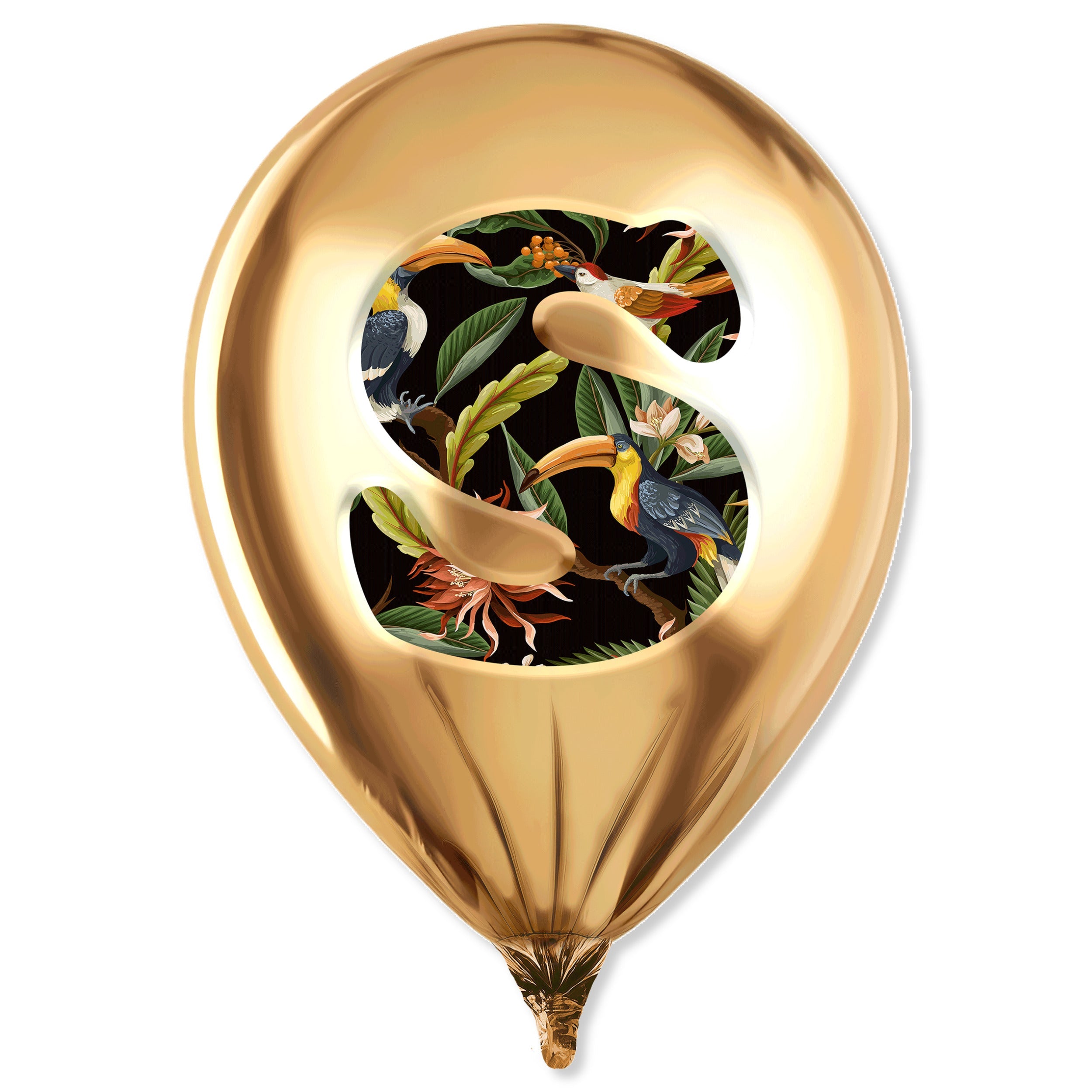 Gold Monogram Balloon
