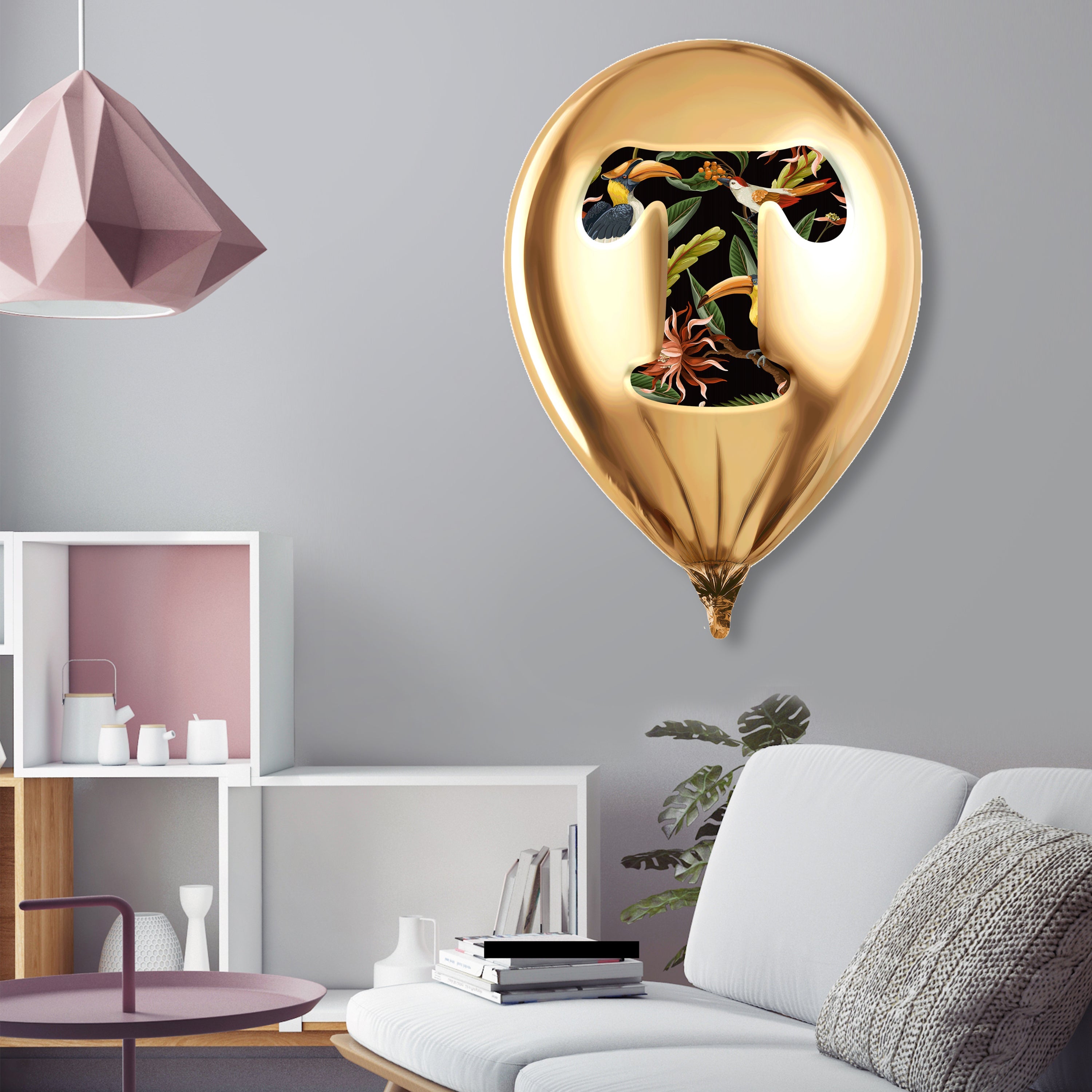 Gold Monogram Balloon