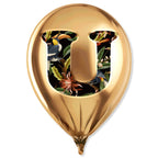 Gold Monogram Balloon