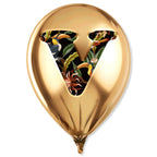 Gold Monogram Balloon