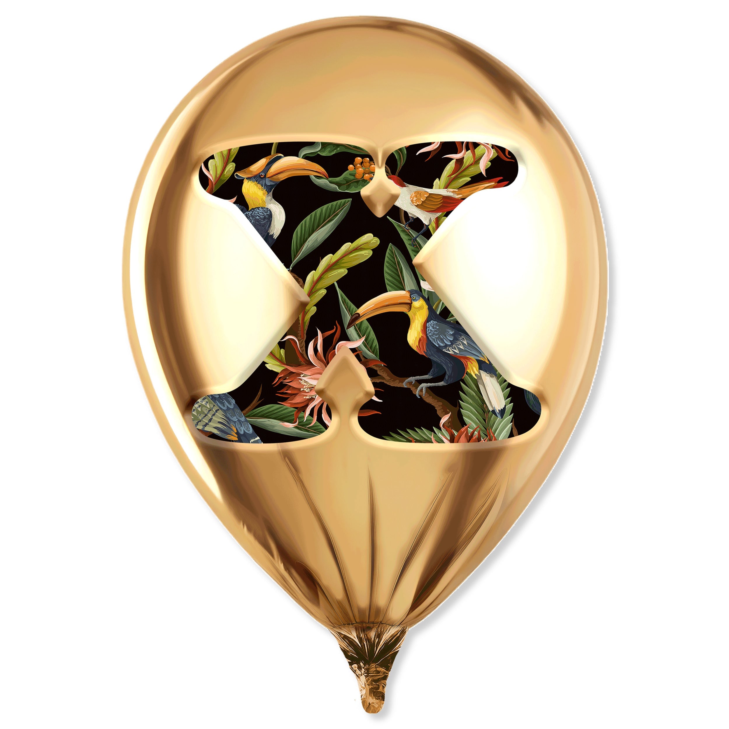 Gold Monogram Balloon