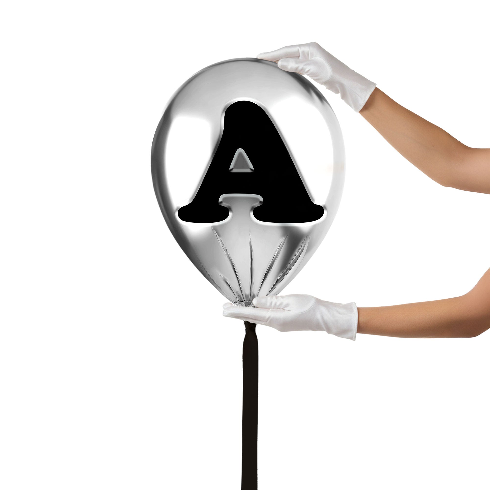 Silver Monogram Balloon