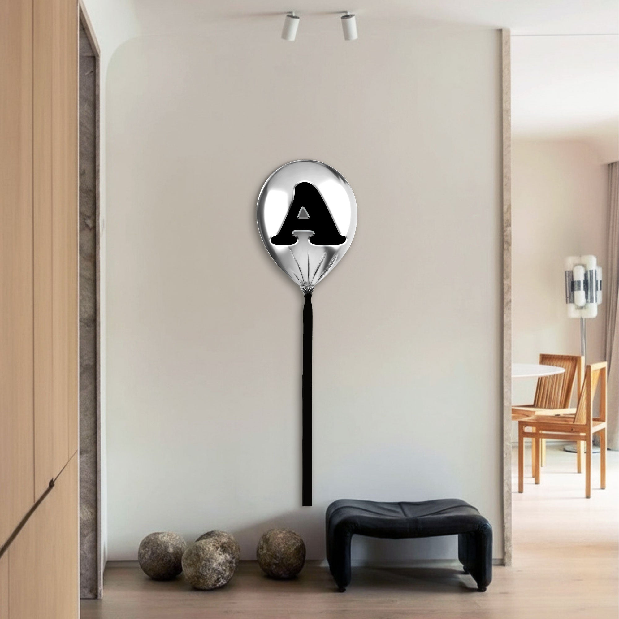 Silver Monogram Balloon