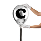 Silver Monogram Balloon