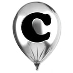 Silver Monogram Balloon