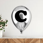 Silver Monogram Balloon